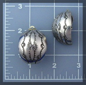 Sterling Silver American indian Clip Hoop Earrings NEZ