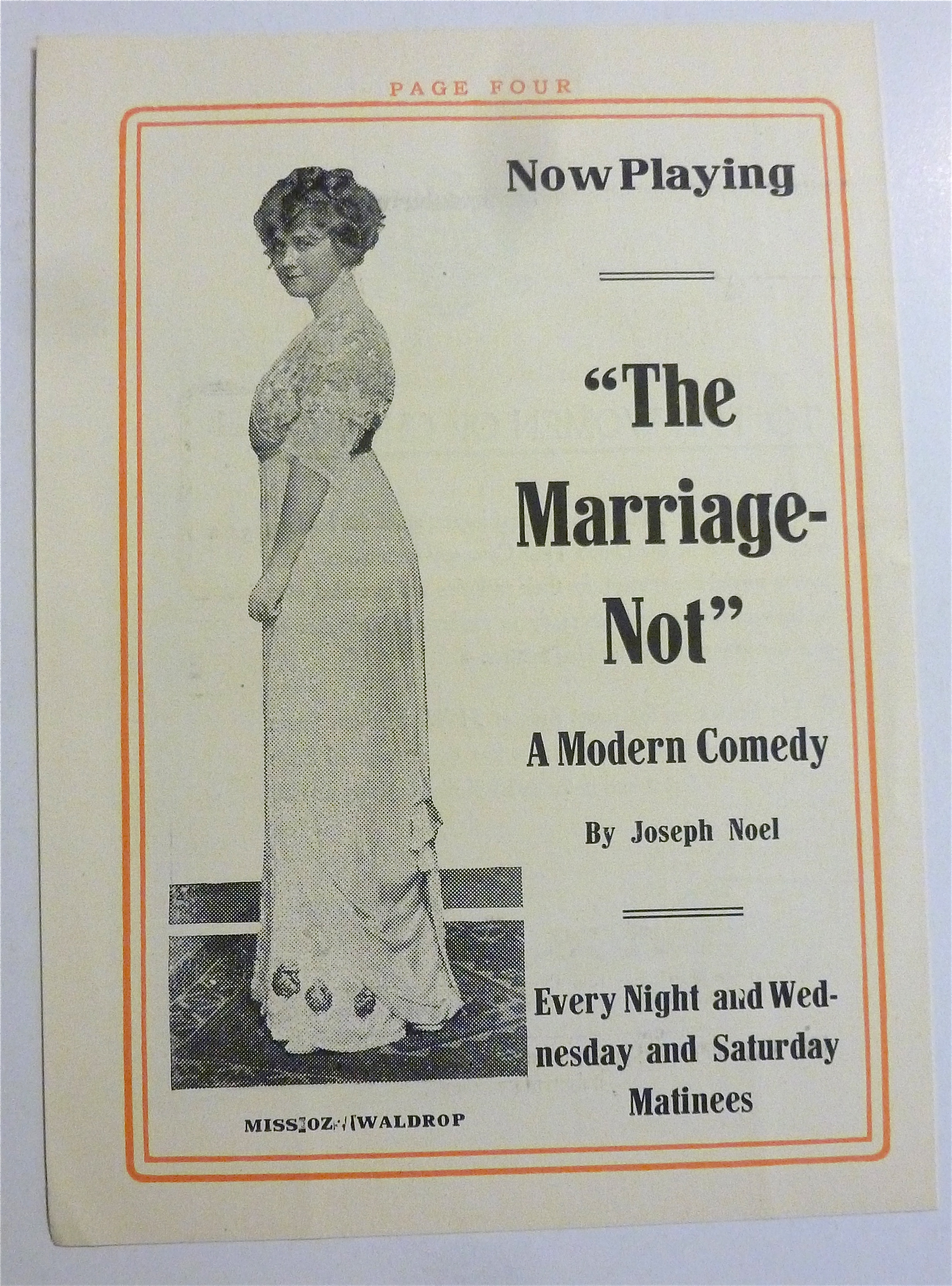 1912 The Marriage Not Modern Comedy with Lovely Woman