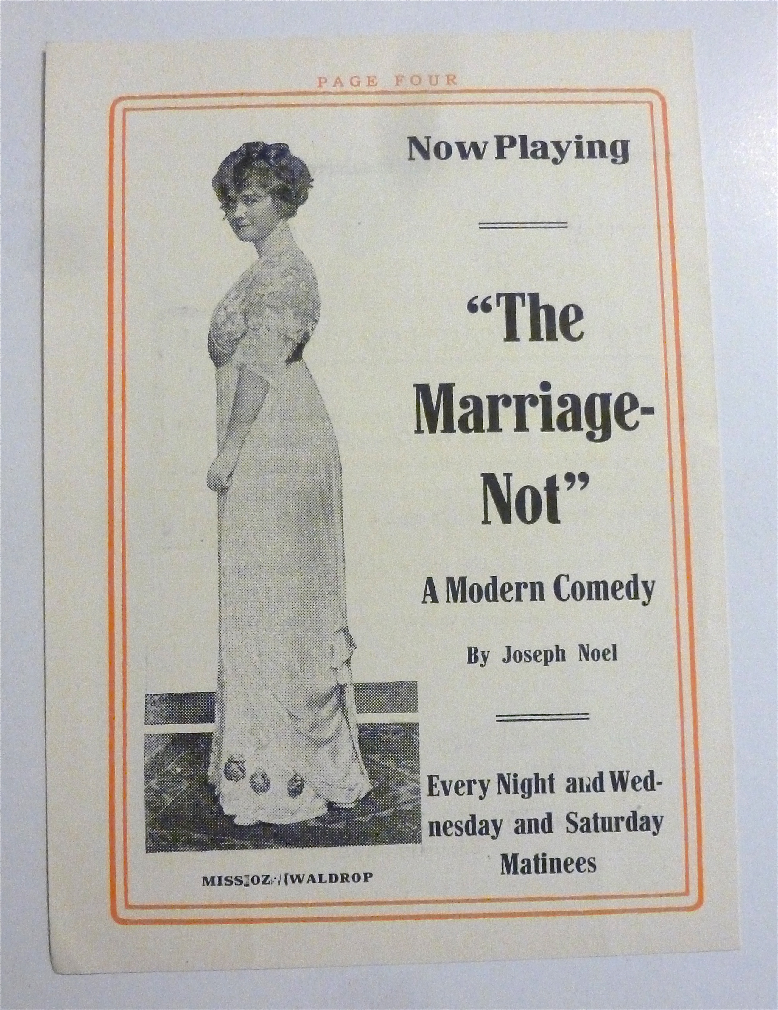 1912 The Marriage Not Modern Comedy with Lovely Woman
