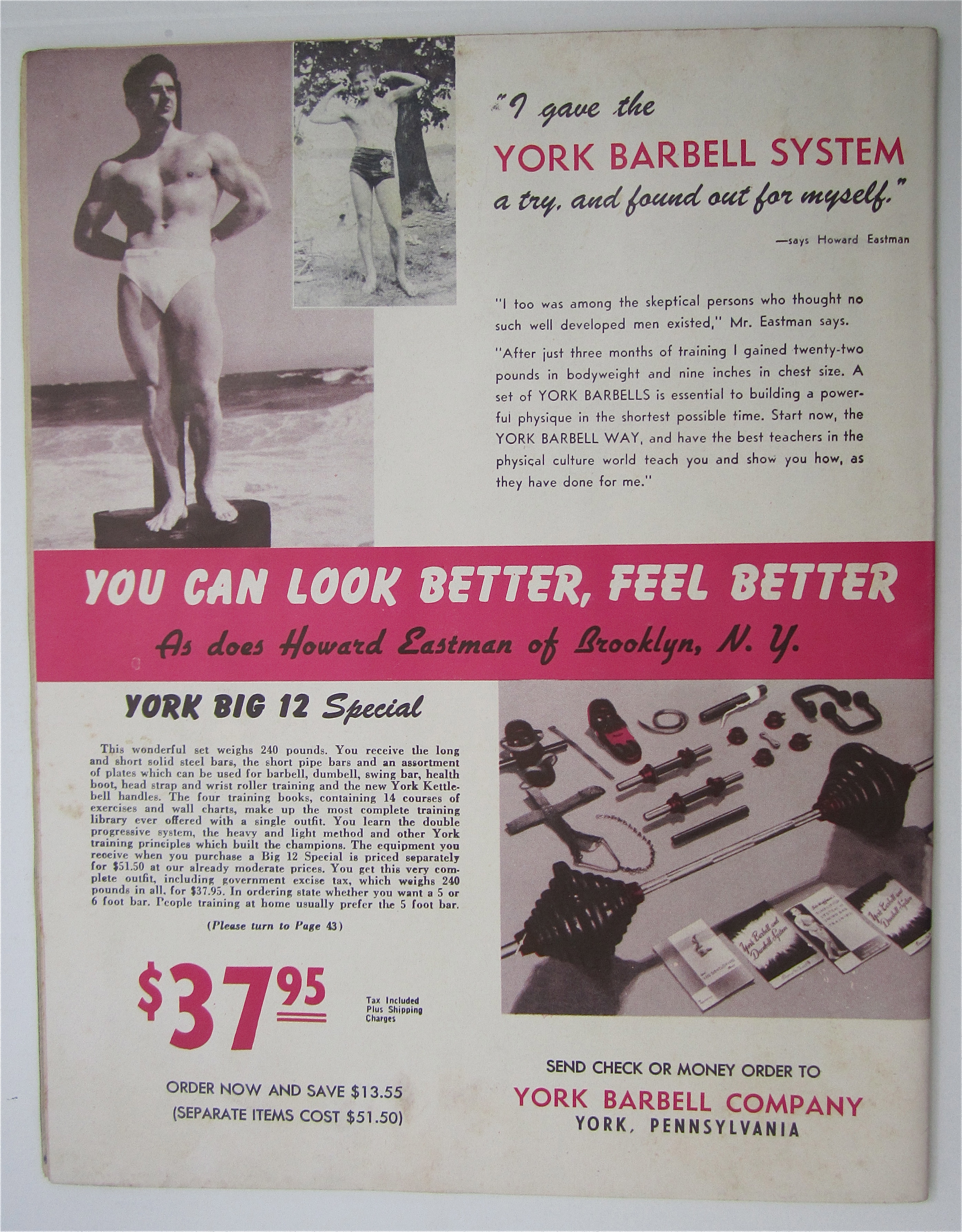 Strength & Health Magazine January 1951 V Nicoletti