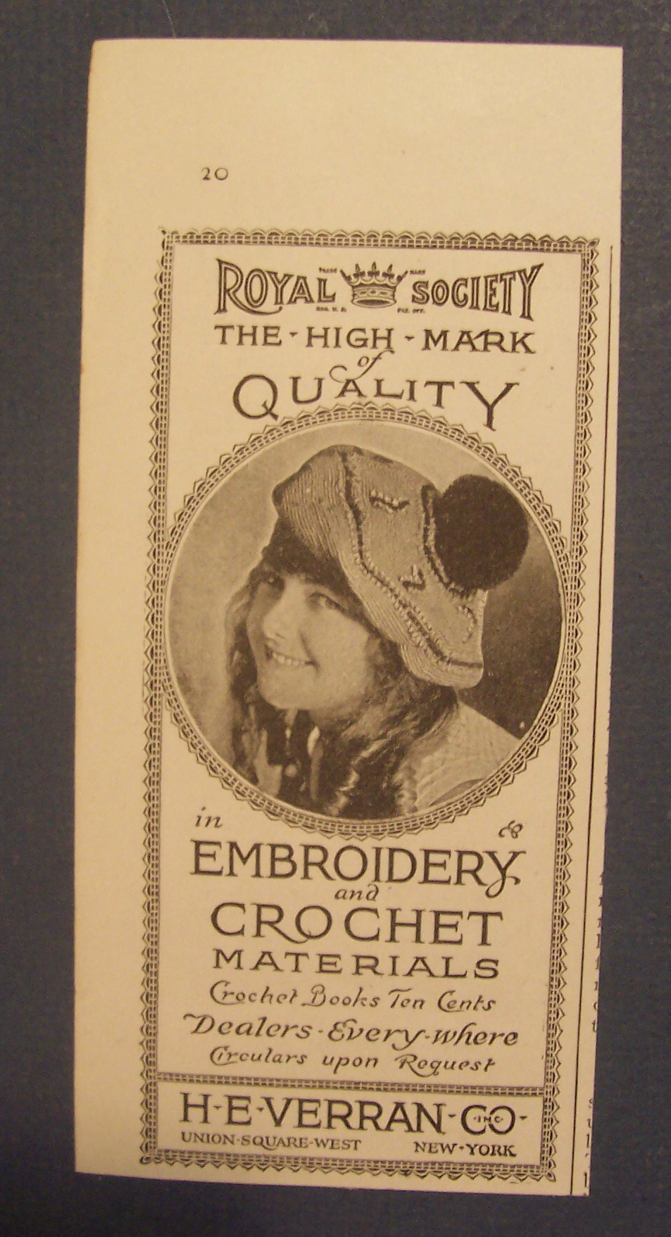 1918 Royal Society Embroidery & Crochet Materials