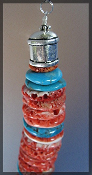 Navajo Spiny Oyster Turquoise 23 1/2 Inch Necklace