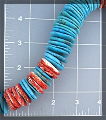 Navajo Spiny Oyster Turquoise 23 1/2 Inch Necklace