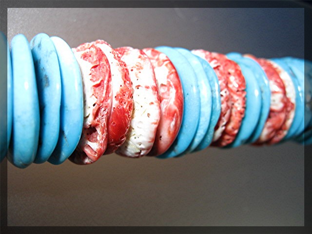 Navajo Spiny Oyster Turquoise 23 1/2 Inch Necklace