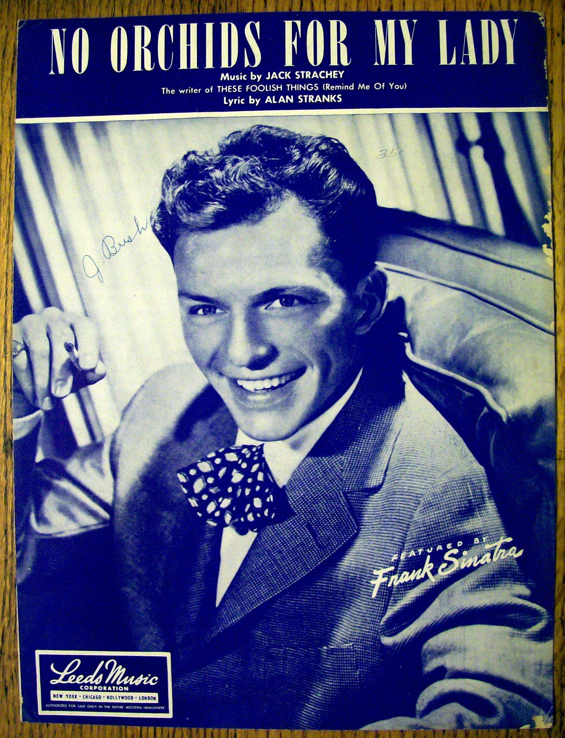 1948 No Orchids For My Lady Frank Sinatra Cover