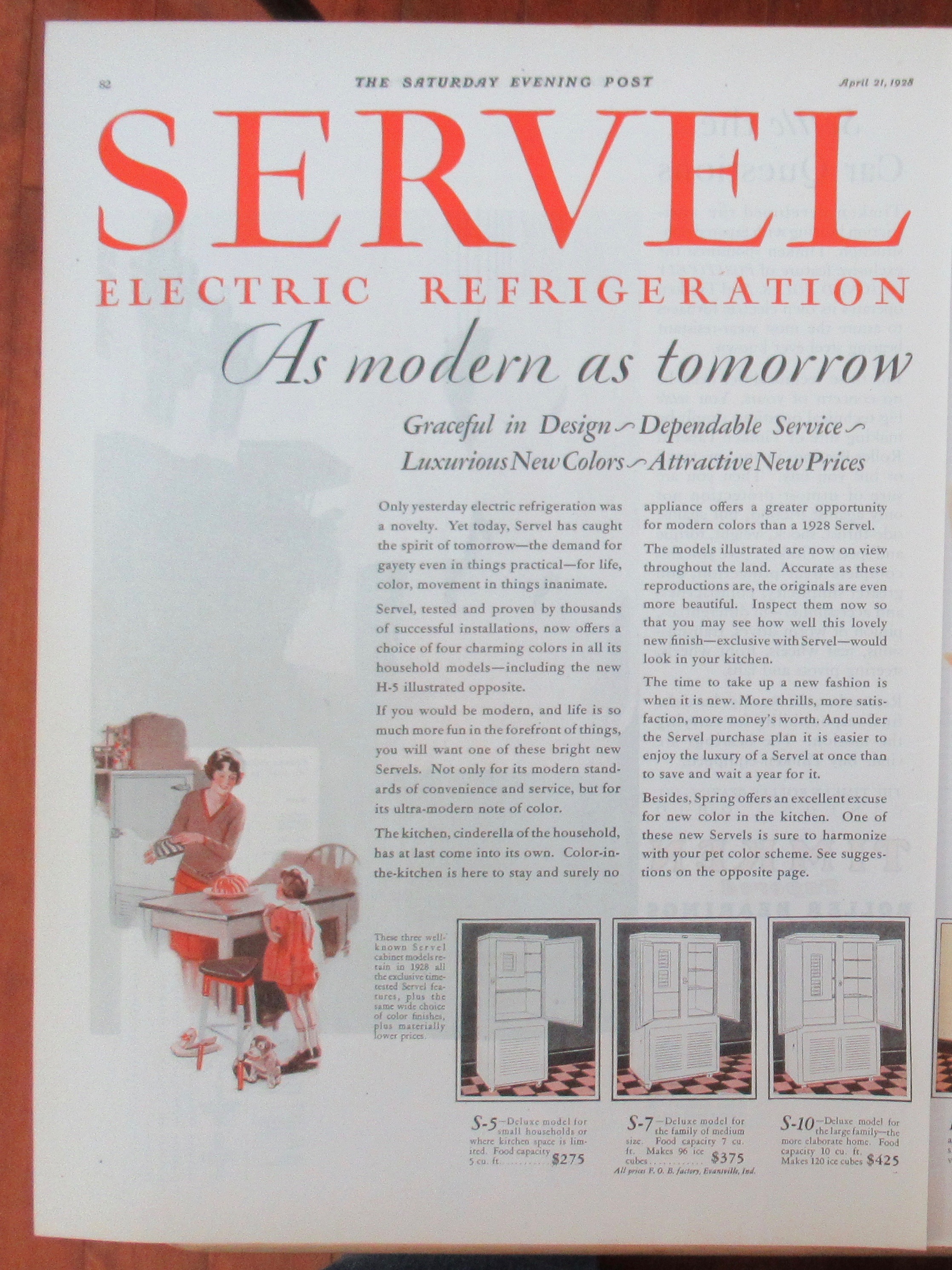 1928 Servel Refrigerator with Servel Model H-5