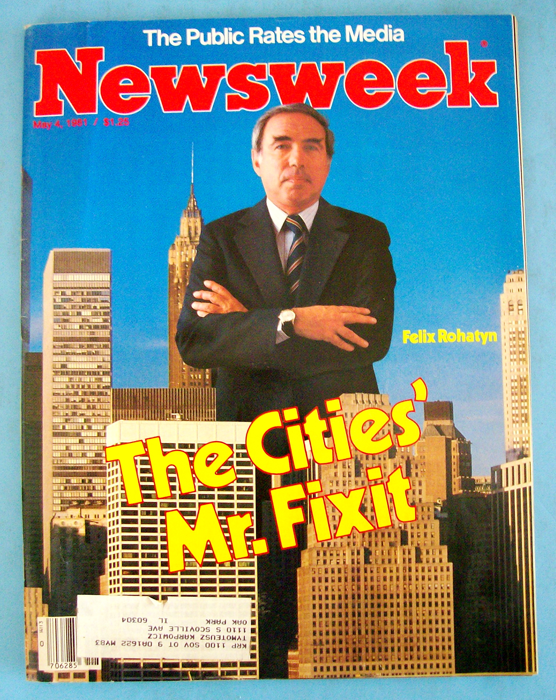 Newsweek Magazine - May 4, 1981 - Felix Rohatyn