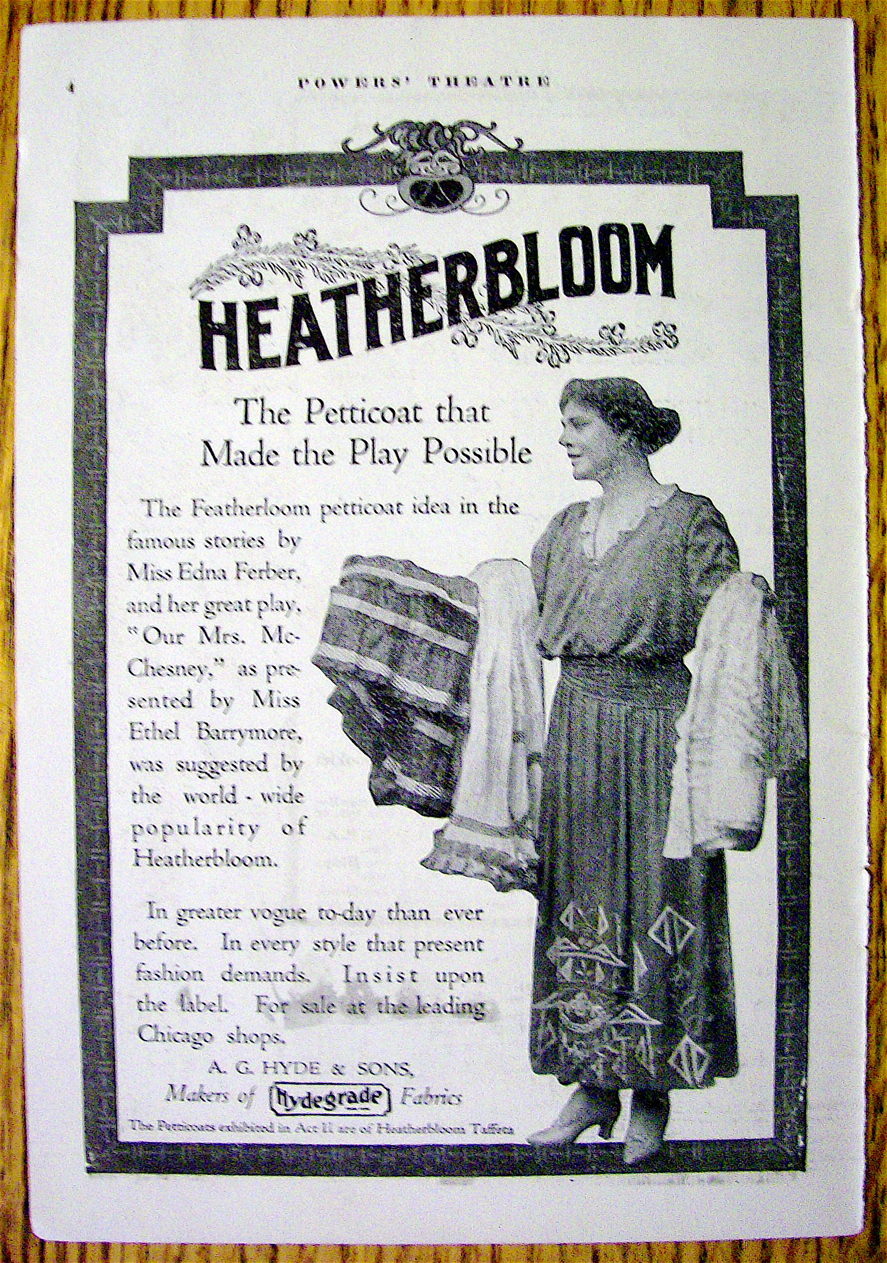 1910 Heatherbloom Petticoat with Lovely Woman