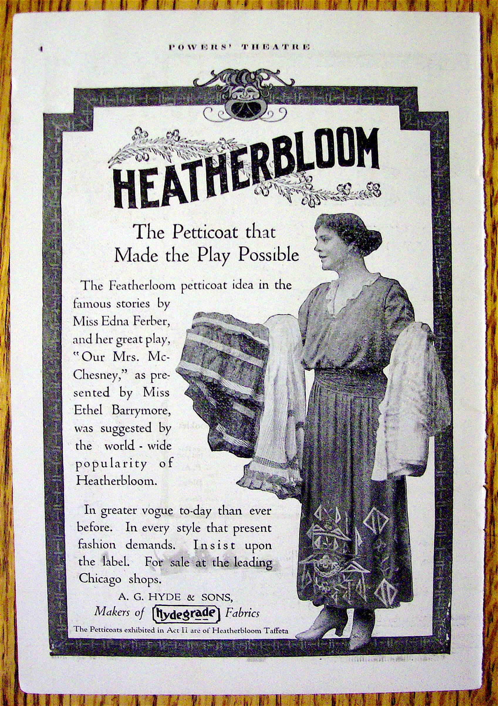 1910 Heatherbloom Petticoat with Lovely Woman