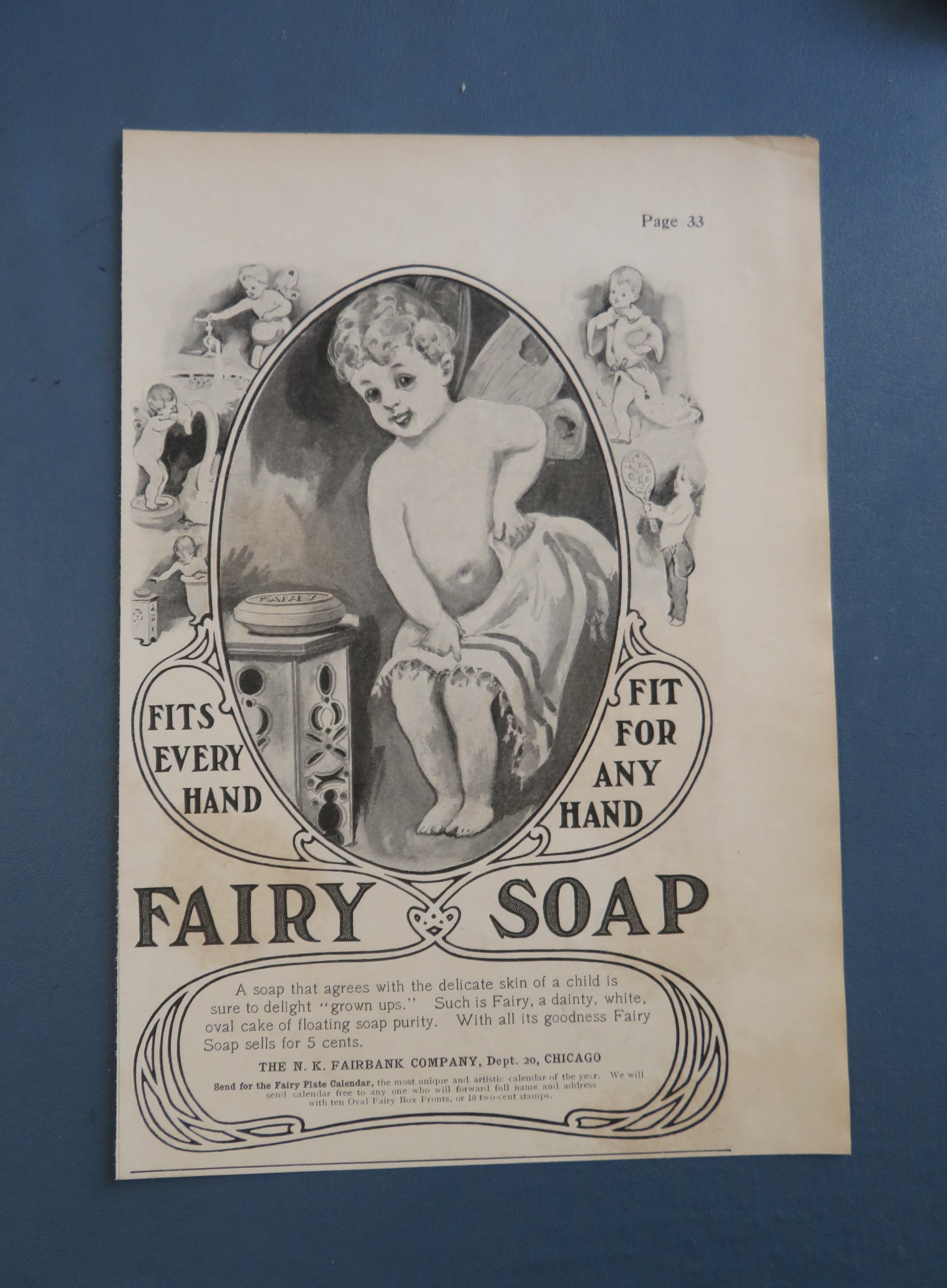 1903 Fairy Soap with Little Child Wiping With A Towel