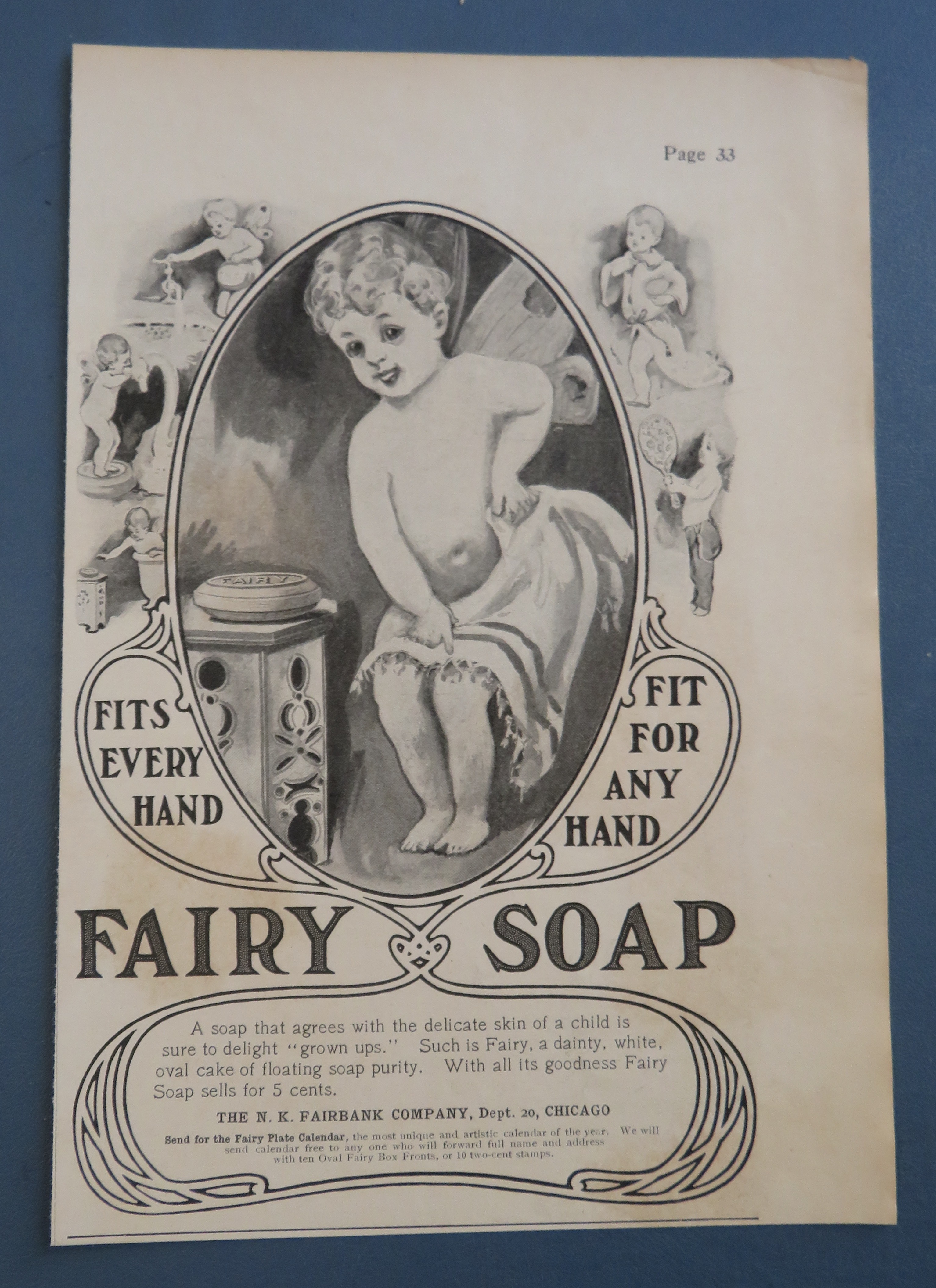 1903 Fairy Soap with Little Child Wiping With A Towel