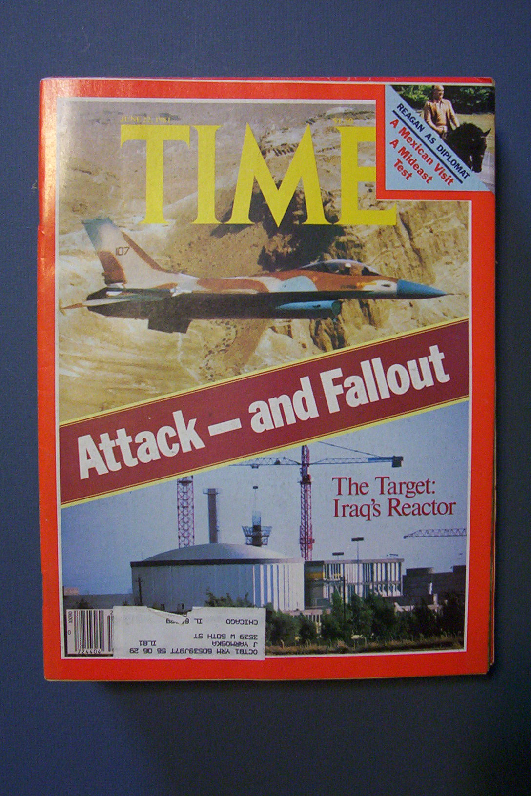 Time Magazine -June 22, 1981- The Target: Iraq Reactor