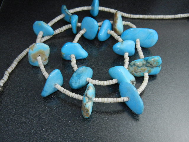 Native American Sleeping Beauty Turquoise Heishi Beads