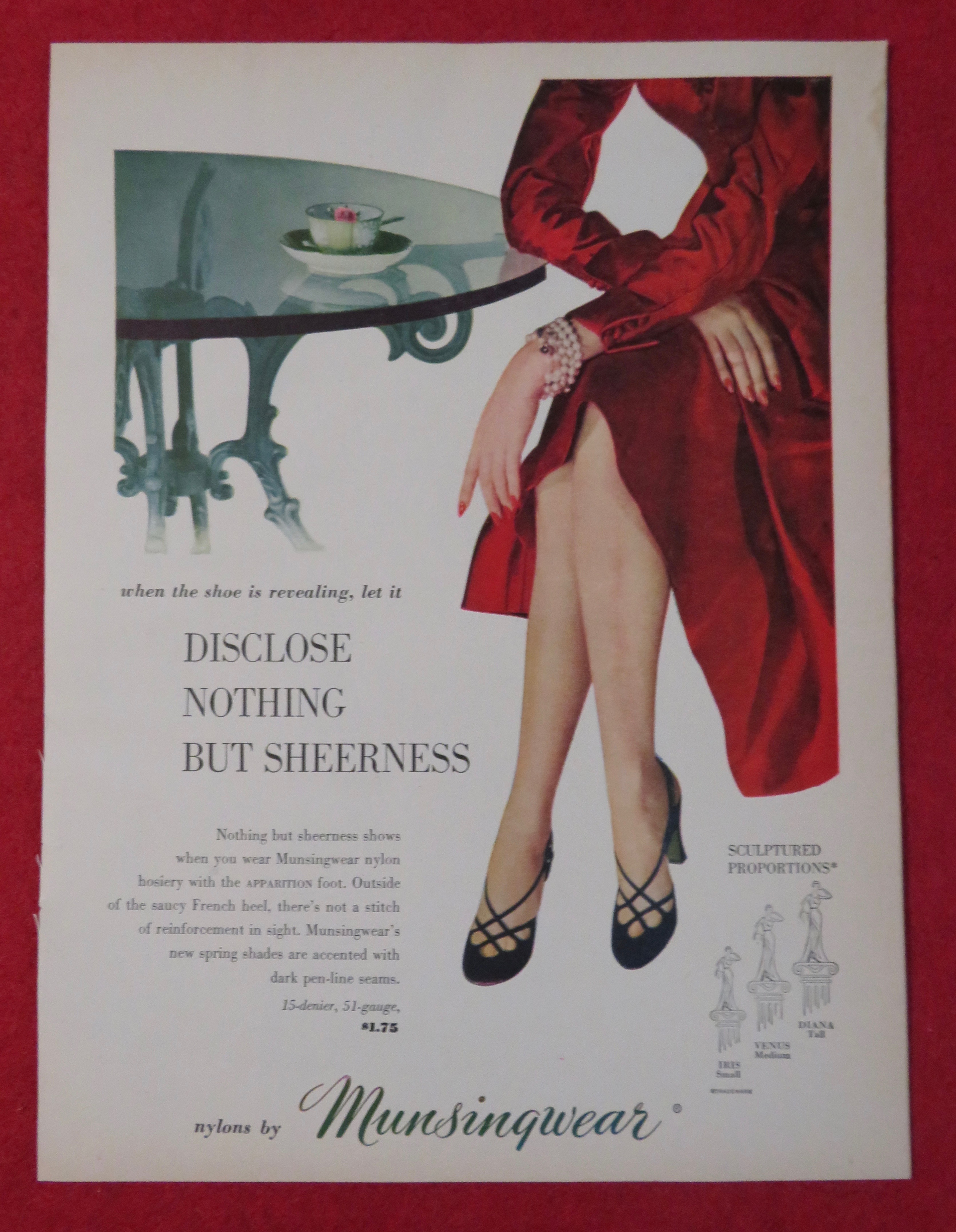 1951 Munsingwear Nylons w/ Hosiery with Apparition Foot