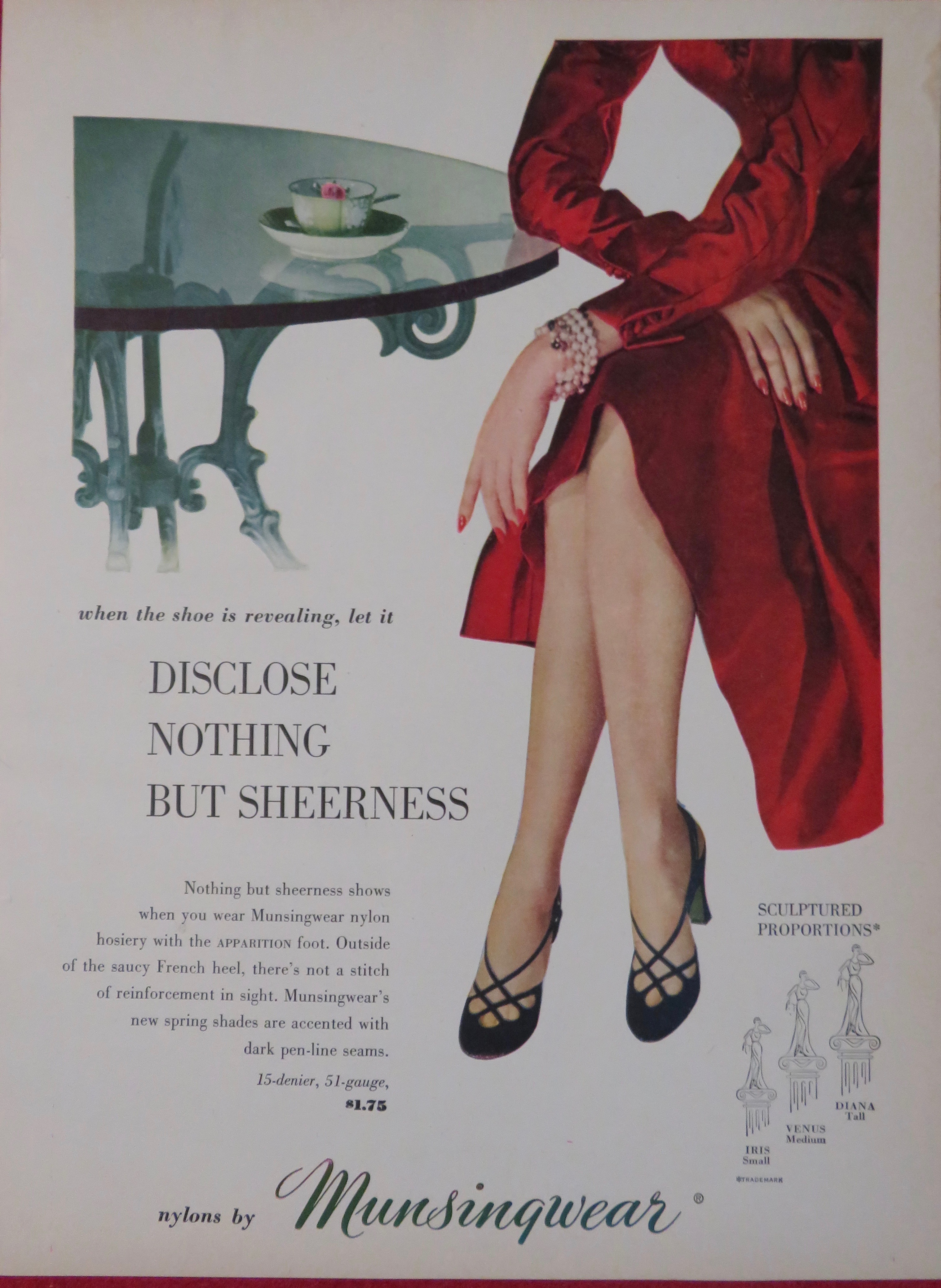 1951 Munsingwear Nylons w/ Hosiery with Apparition Foot