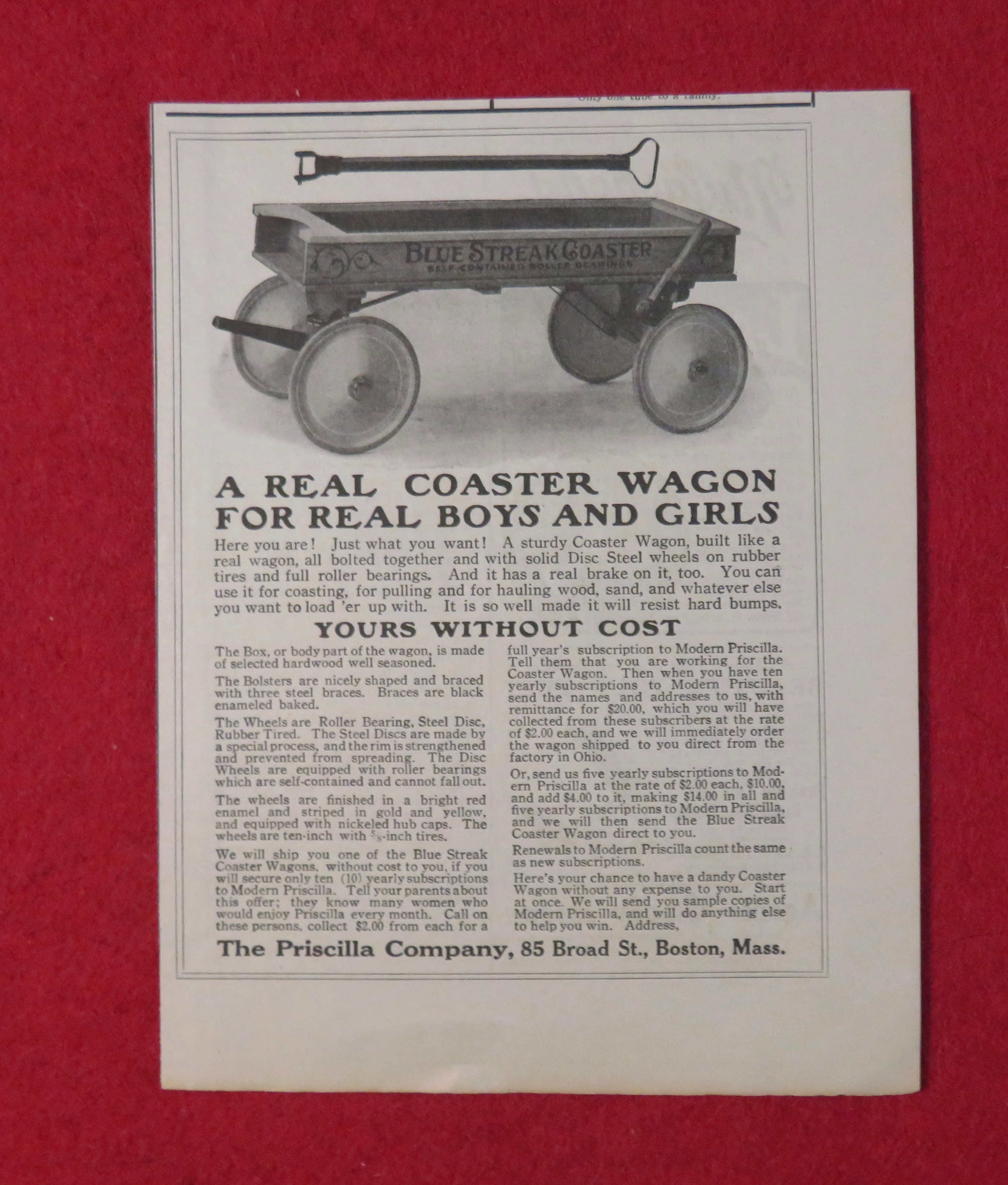 1924 Priscilla Company with Coaster Wagon