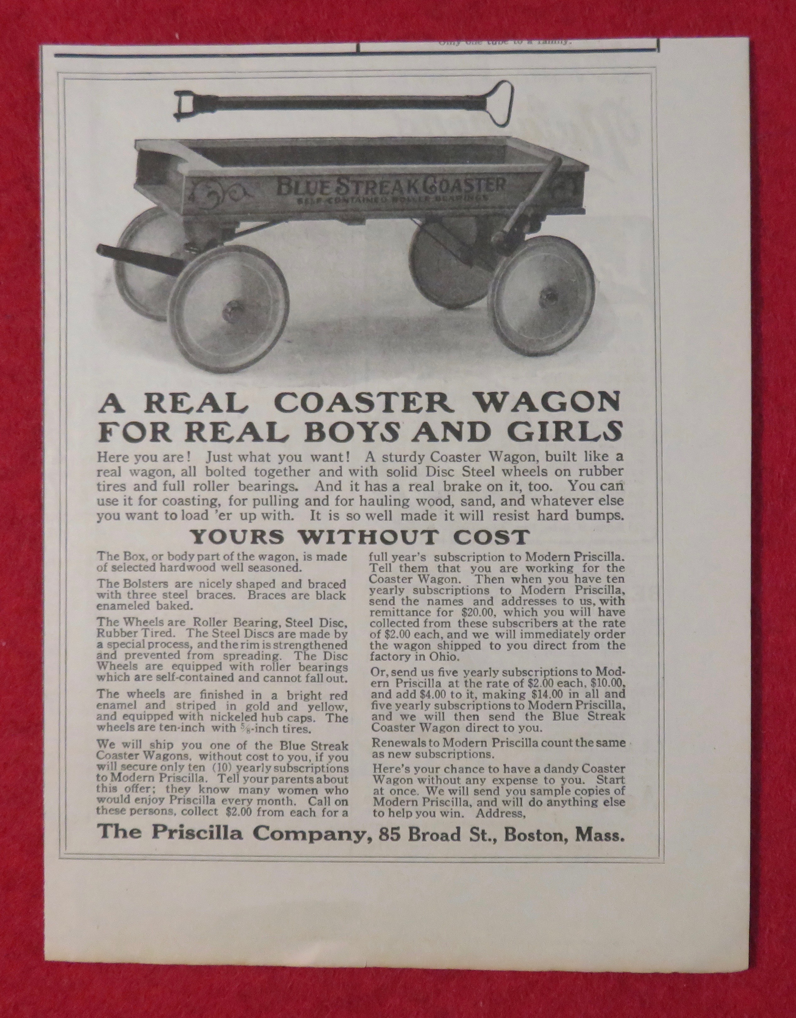 1924 Priscilla Company with Coaster Wagon