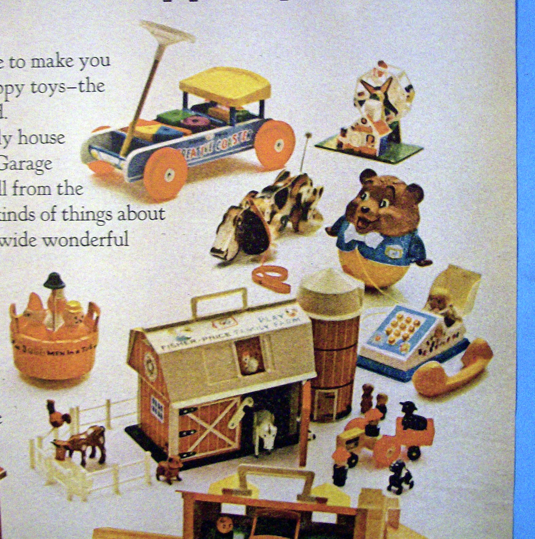 1970 Fisher Price Toys with Jet Plane, Garage & More