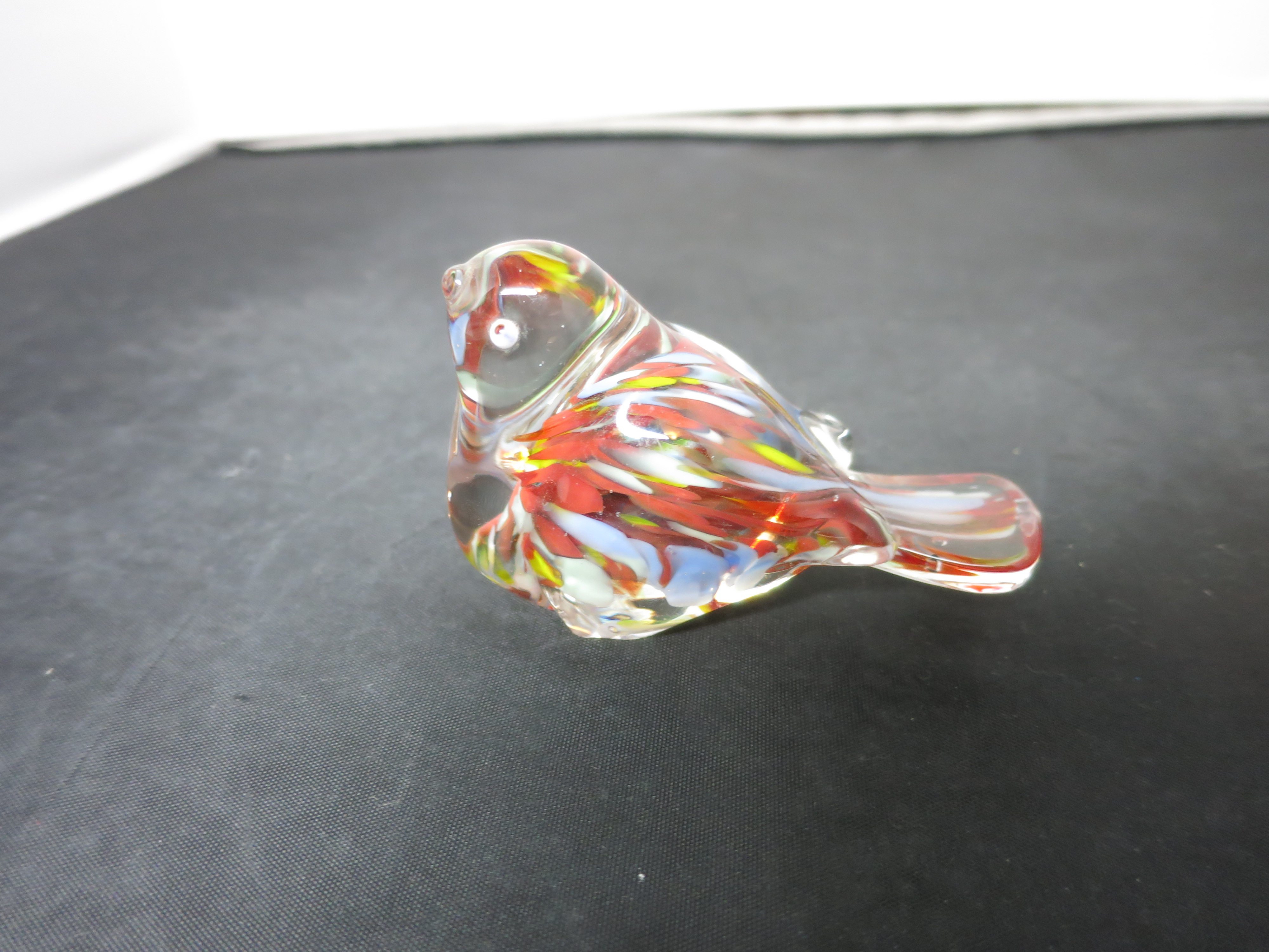 Bird Cased Art Glass Paperweight