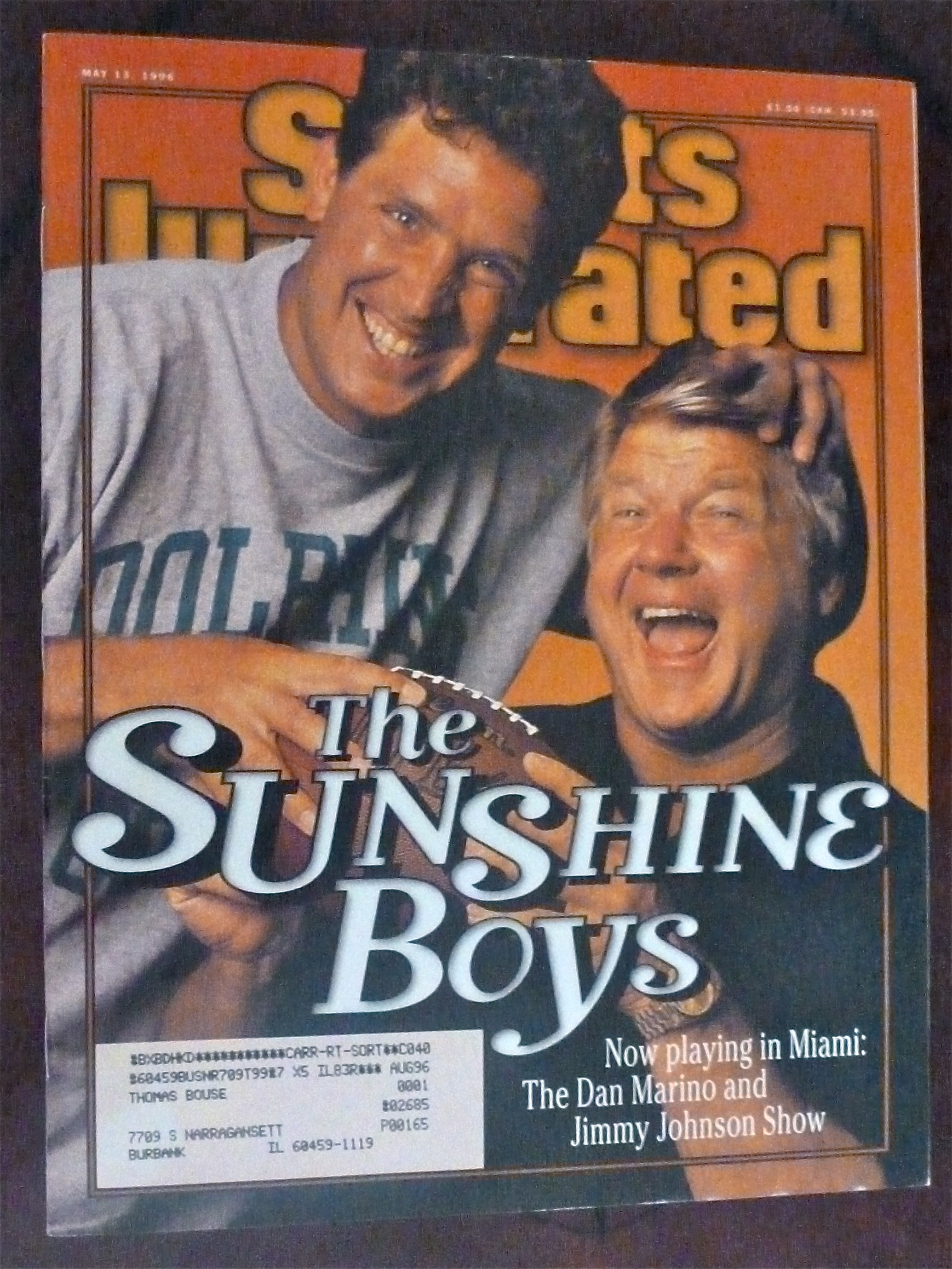 Sports Illustrated Magazine-May 13, 1996-Marino/Johnson
