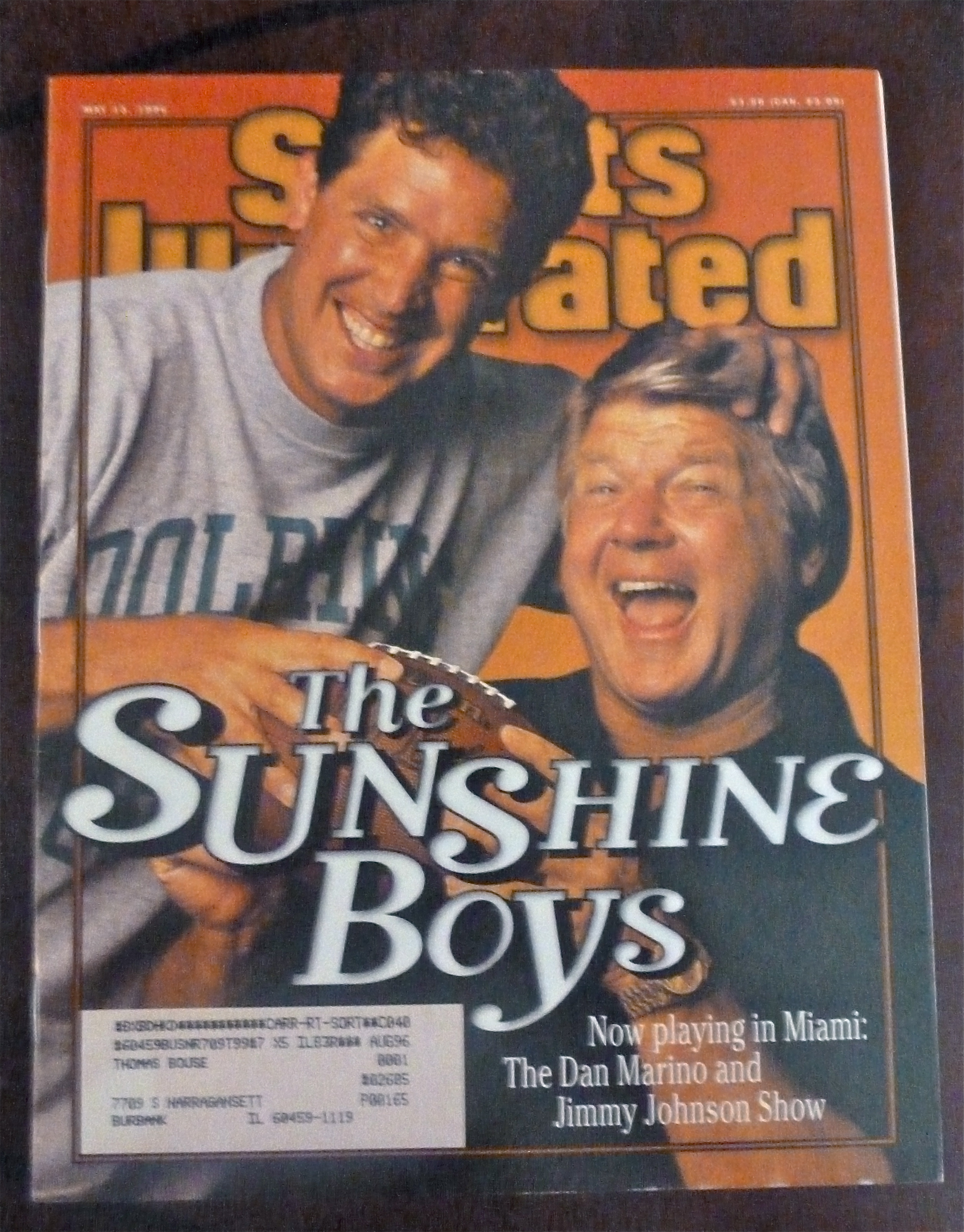 Sports Illustrated Magazine-May 13, 1996-Marino/Johnson