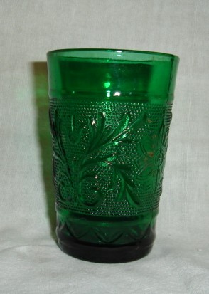 Anchor Hocking Green Sandwich Juice Glass