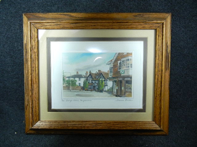 framed matted the George Hotel Pangbourne England