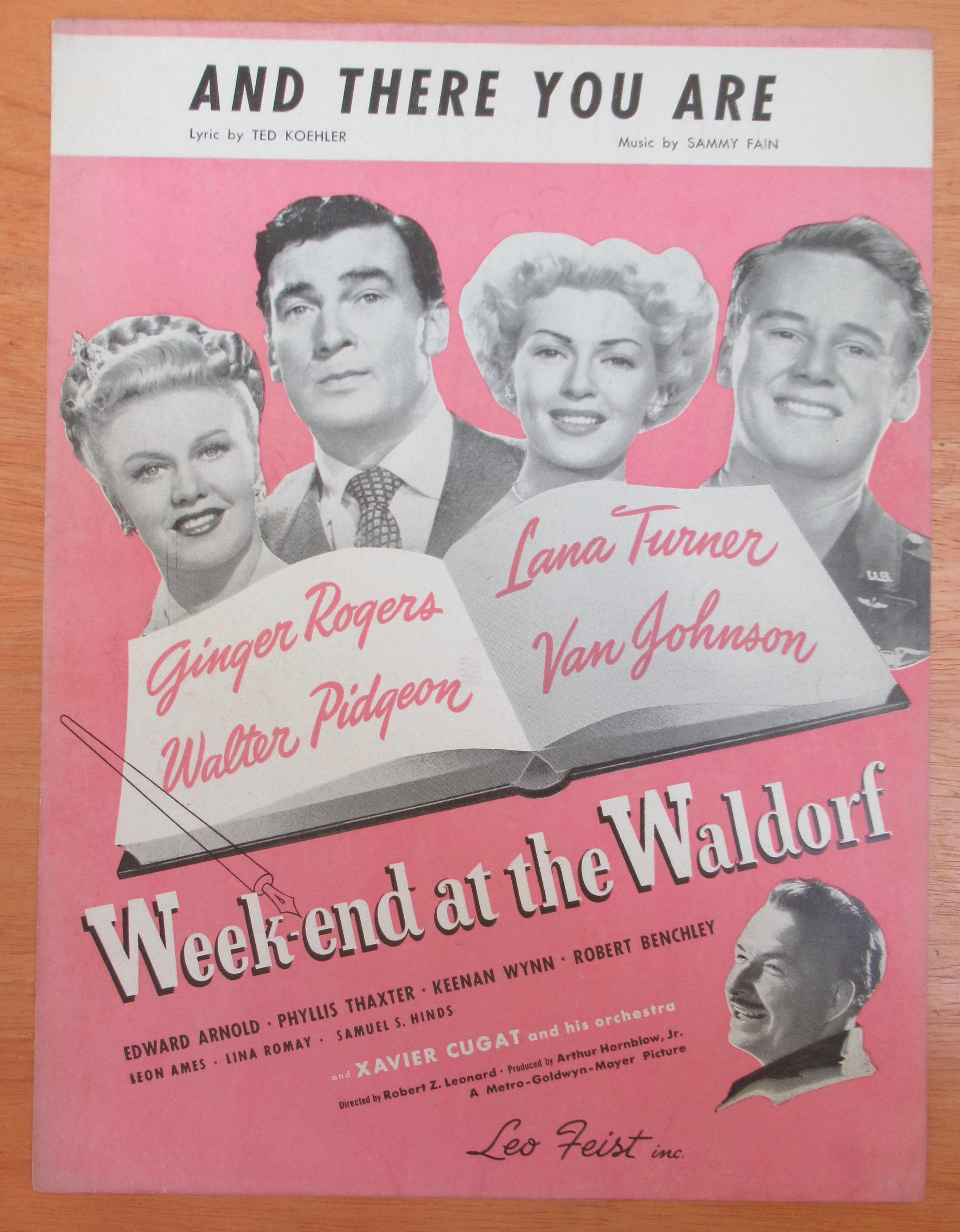 1945 And There You Are Sheet Music (Weekend At Waldorf)