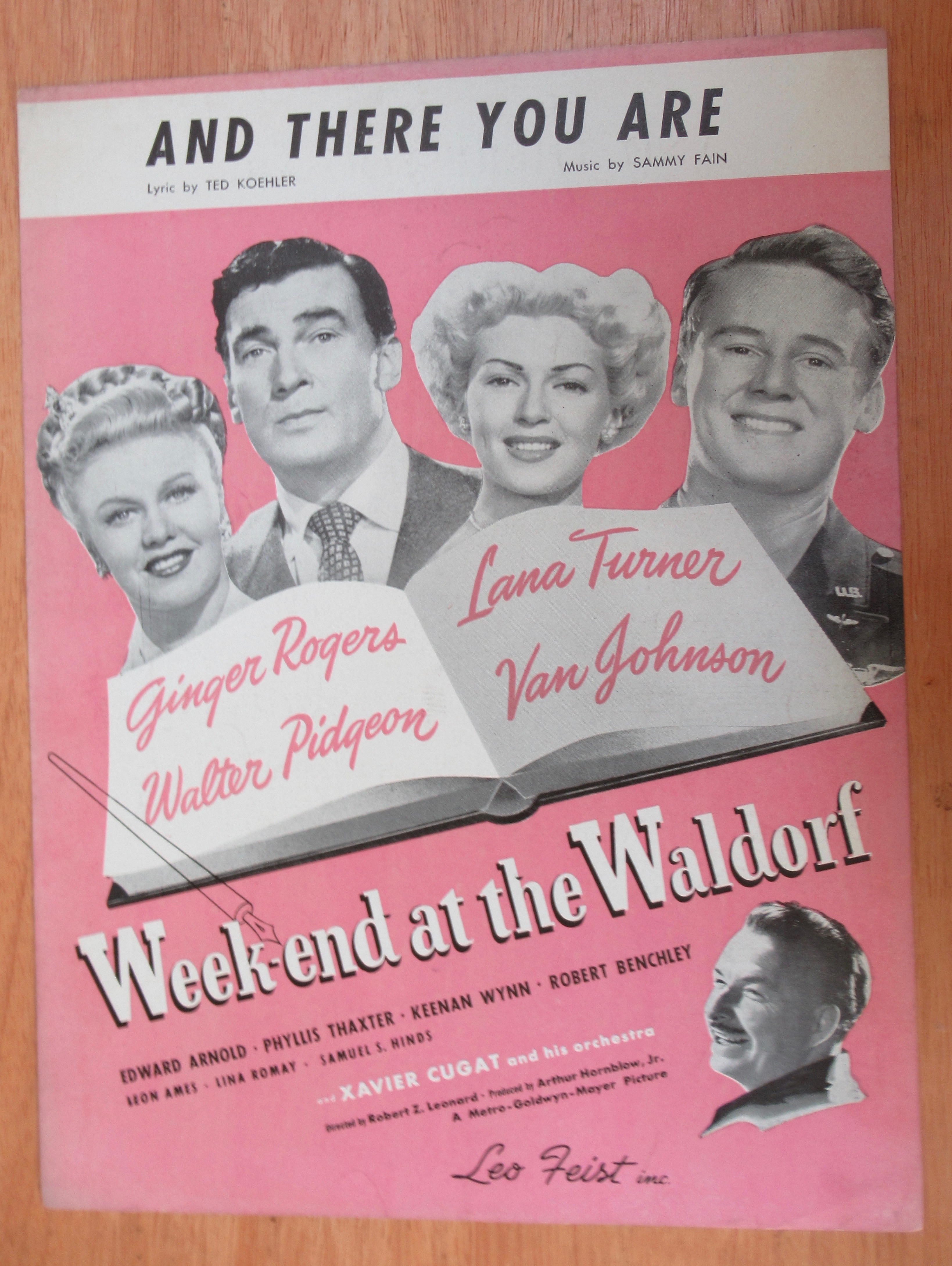 1945 And There You Are Sheet Music (Weekend At Waldorf)