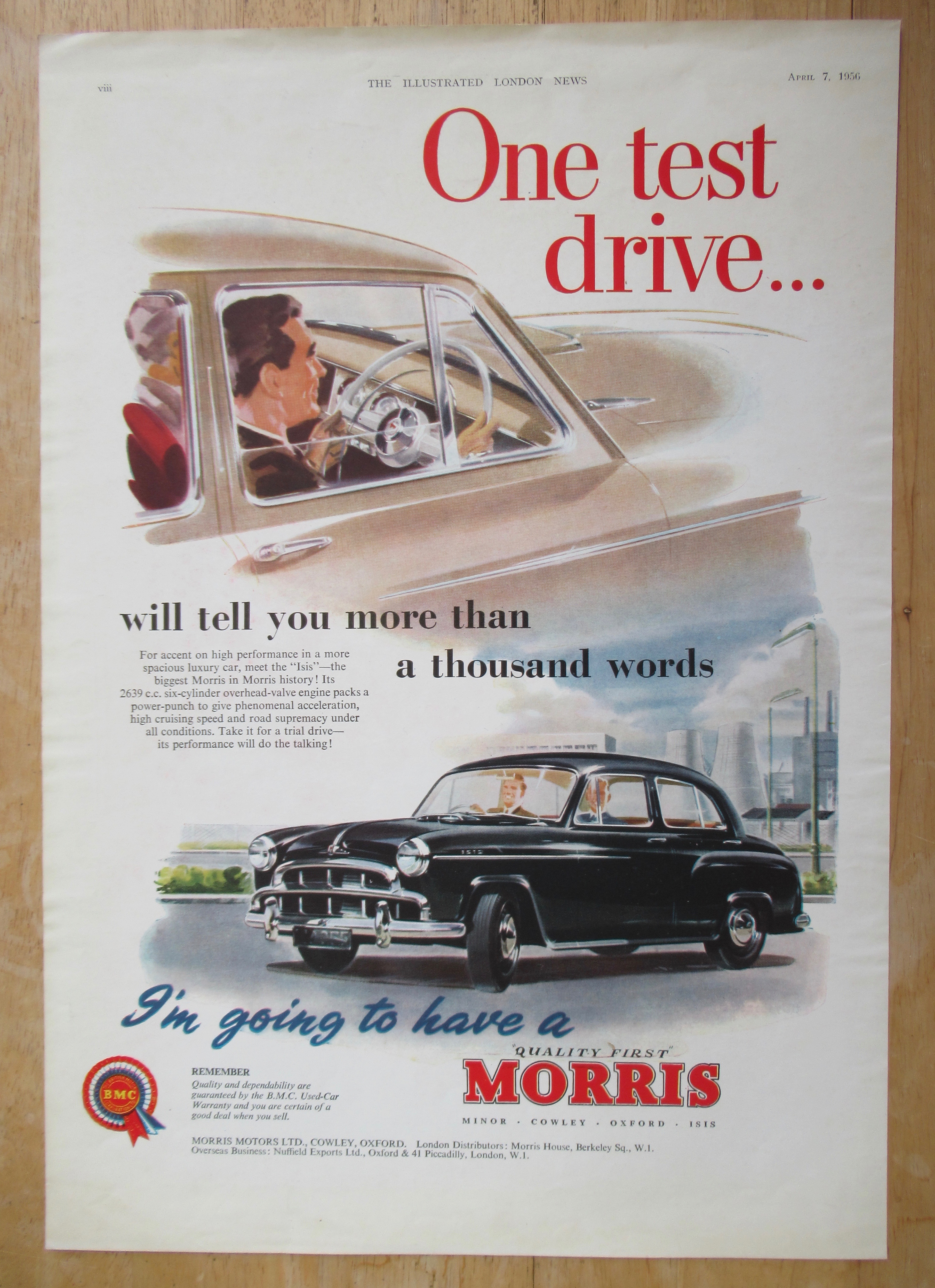 1956 Morris Automobiles with One Test Drive