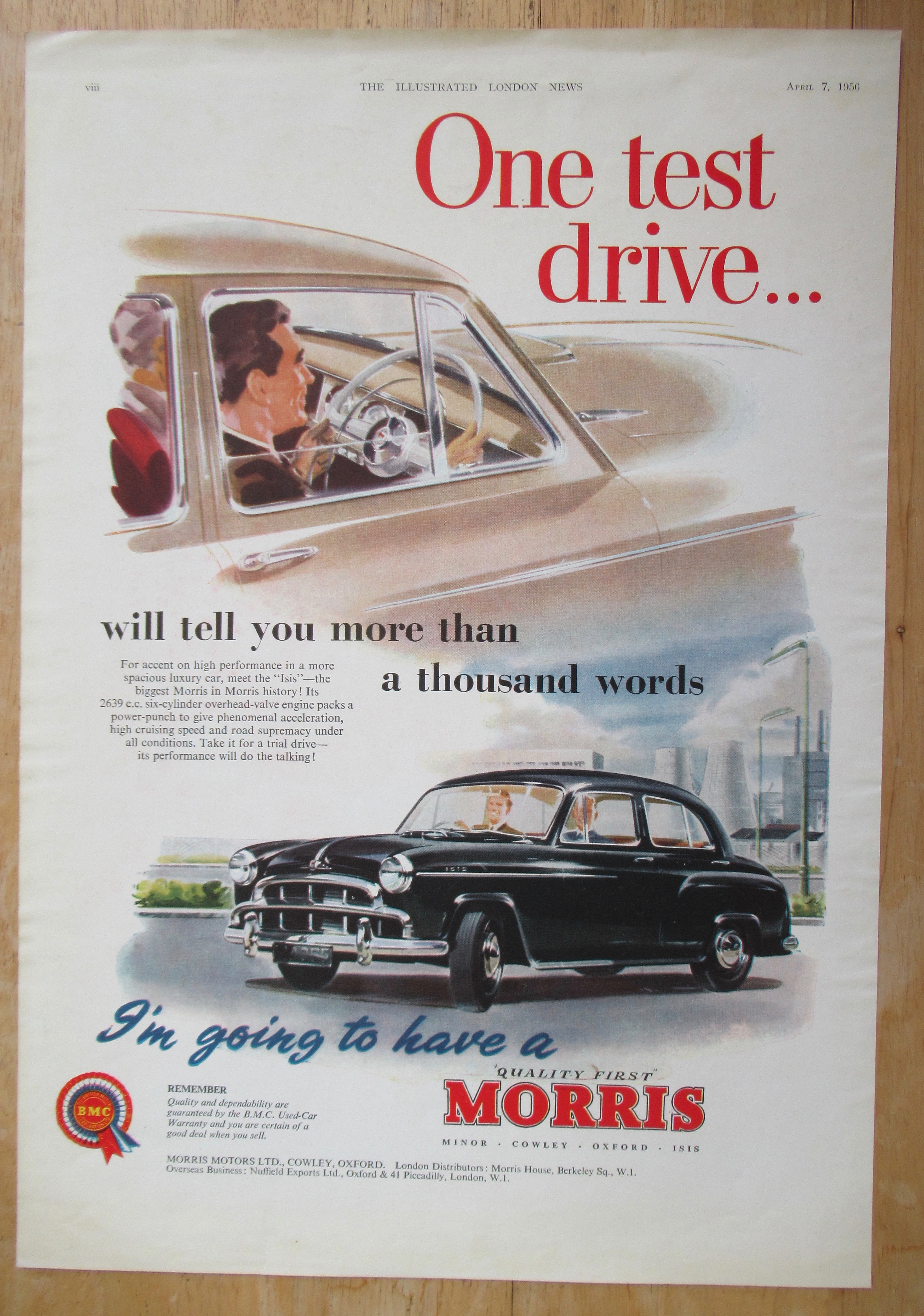 1956 Morris Automobiles with One Test Drive