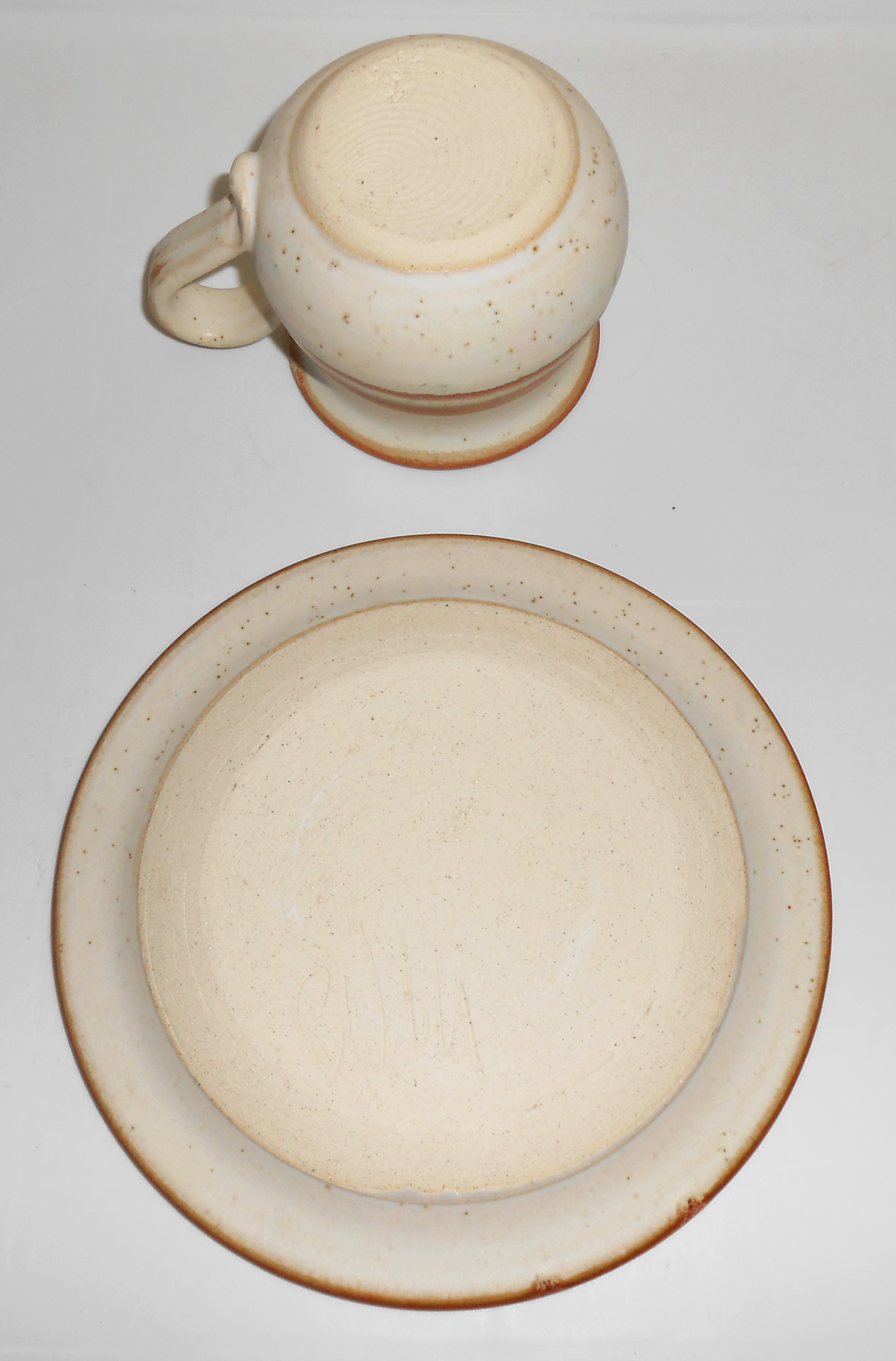 Bennett Welsh Studio Pottery Handmade Decorated Cup/Sau