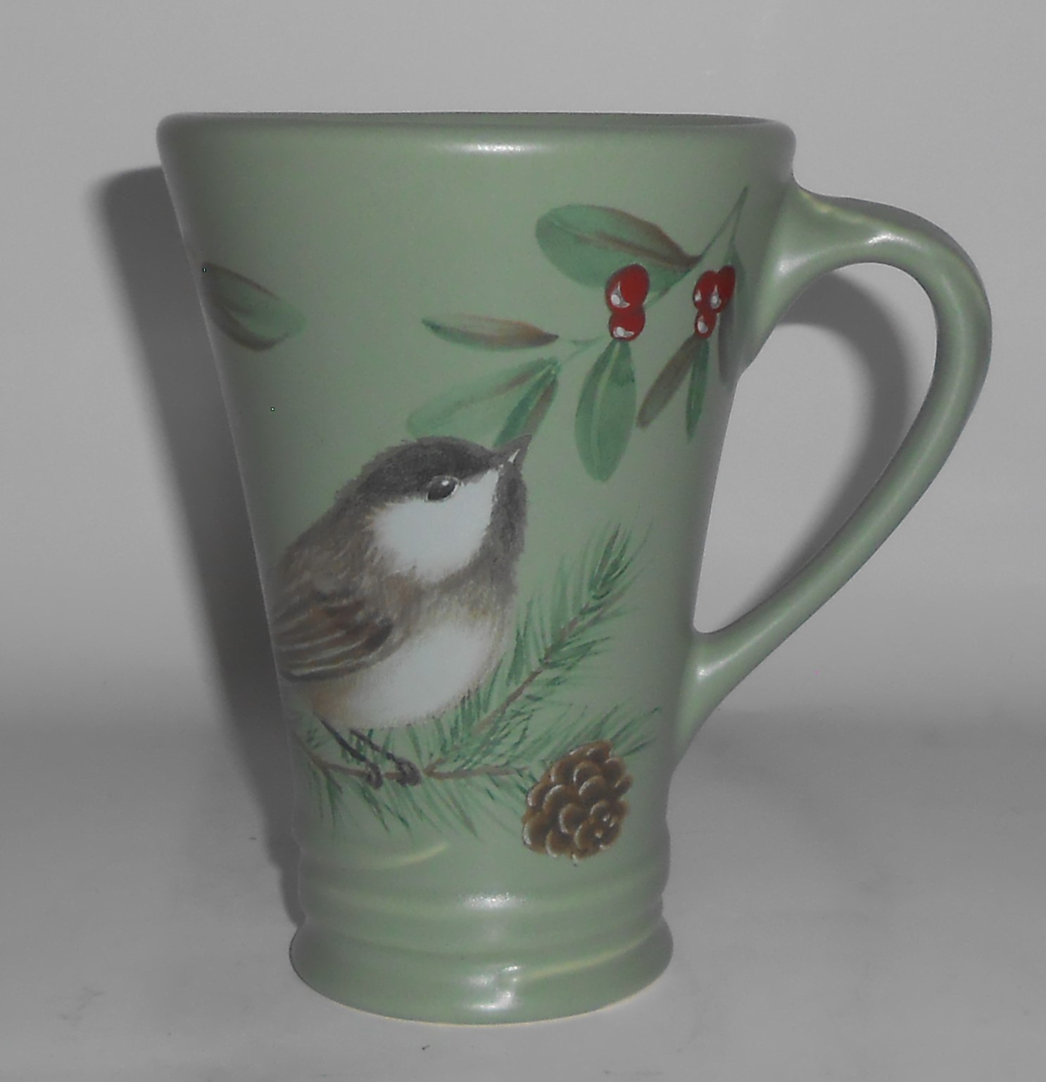 Pfaltzgraff Pottery Winterwood Green Tall Mug