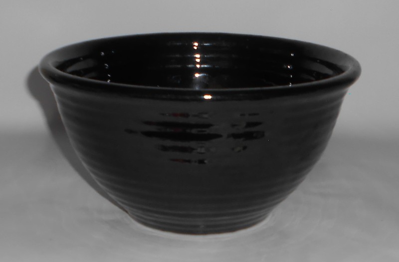 VINTAGE Bauer Pottery Ring Ware #18 BLACK Mixing Bowl