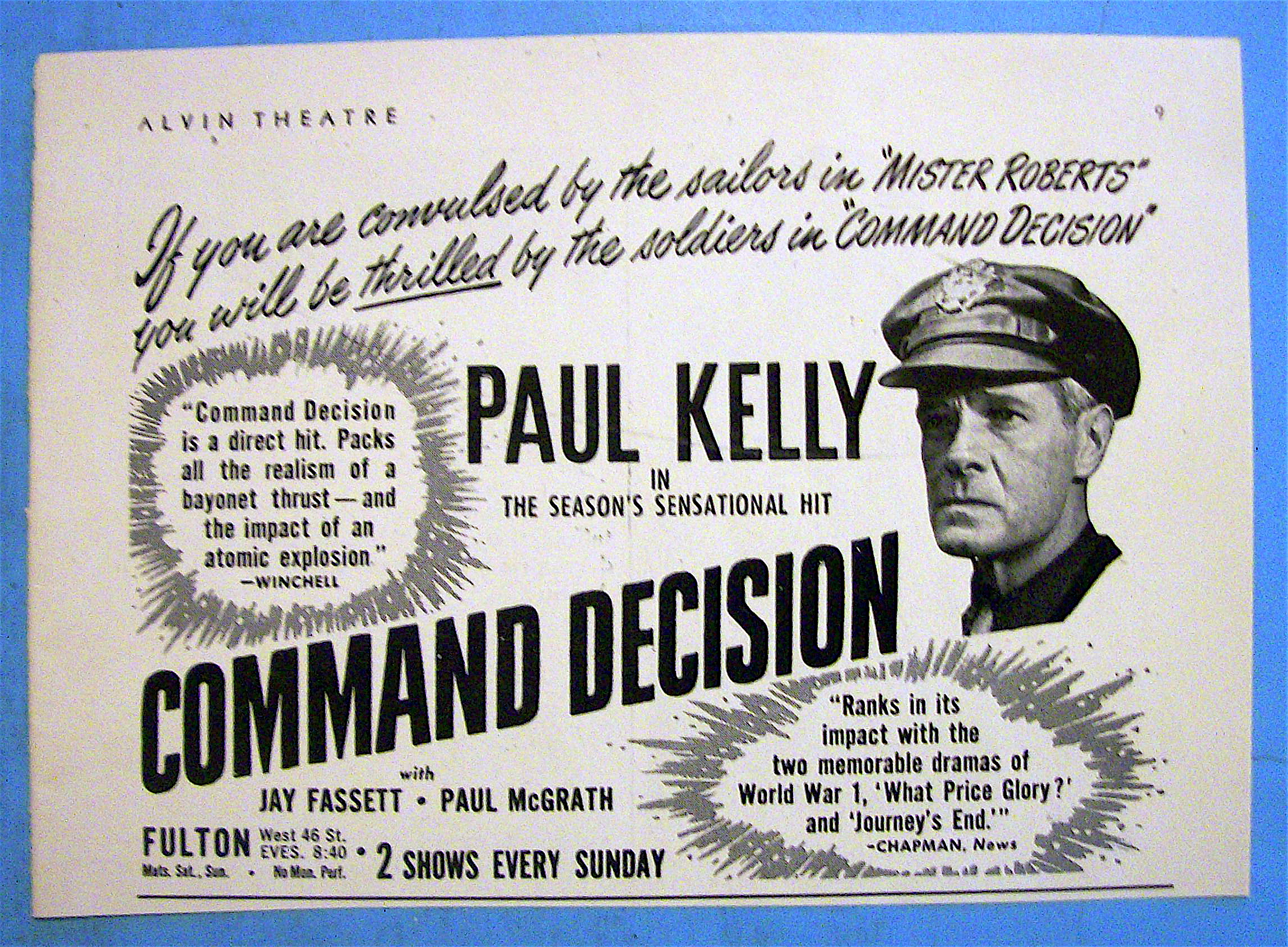 1948 Command Decision with Paul Kelly