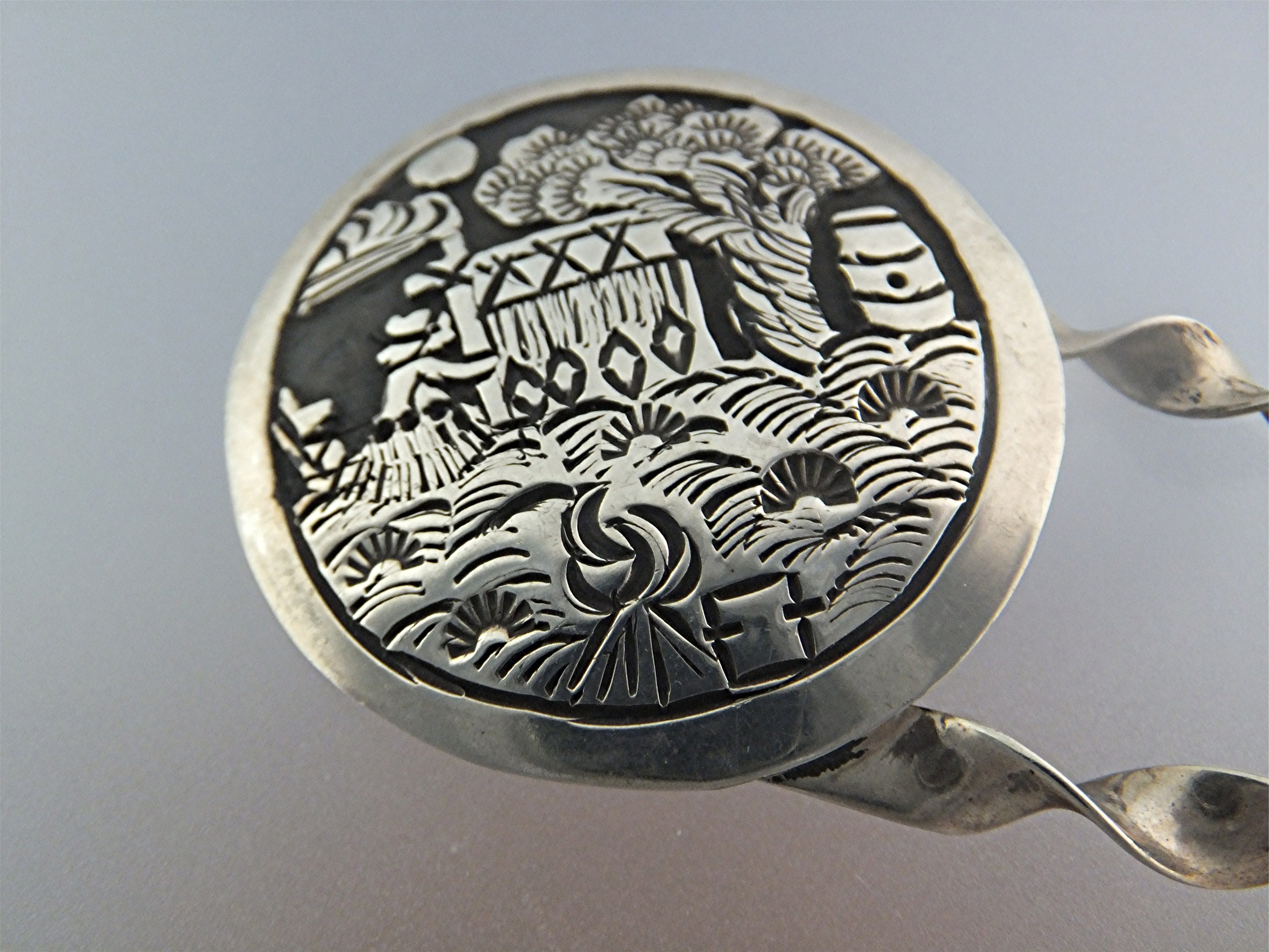Hopi Storyteller Hair Pin Sterling Silver L SLIM 5 Inch