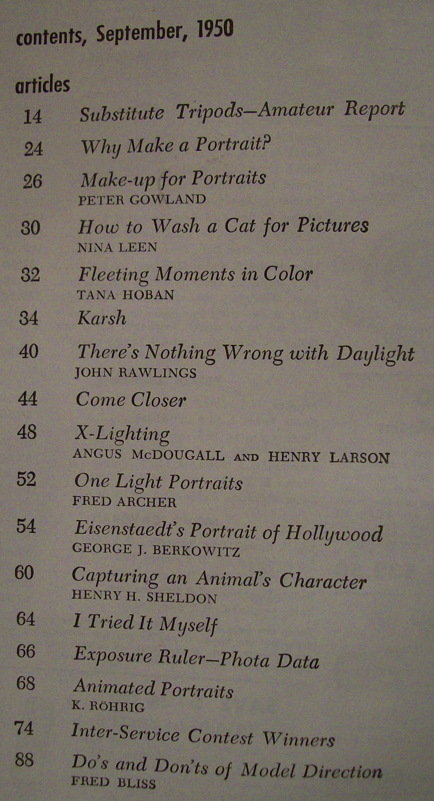 Modern Photography Magazine - September 1950