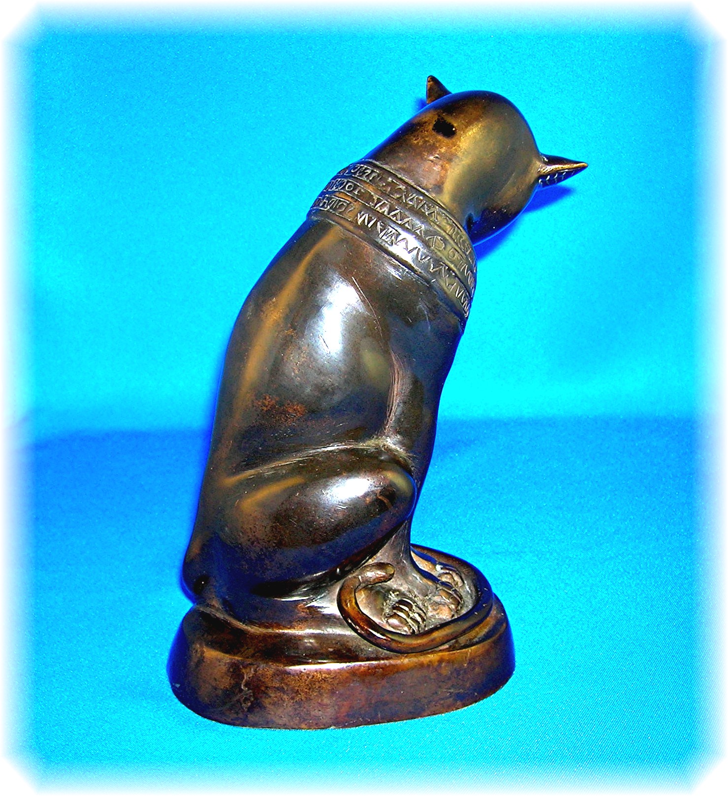 Cat Figure Bronze Siamese Ornament USA