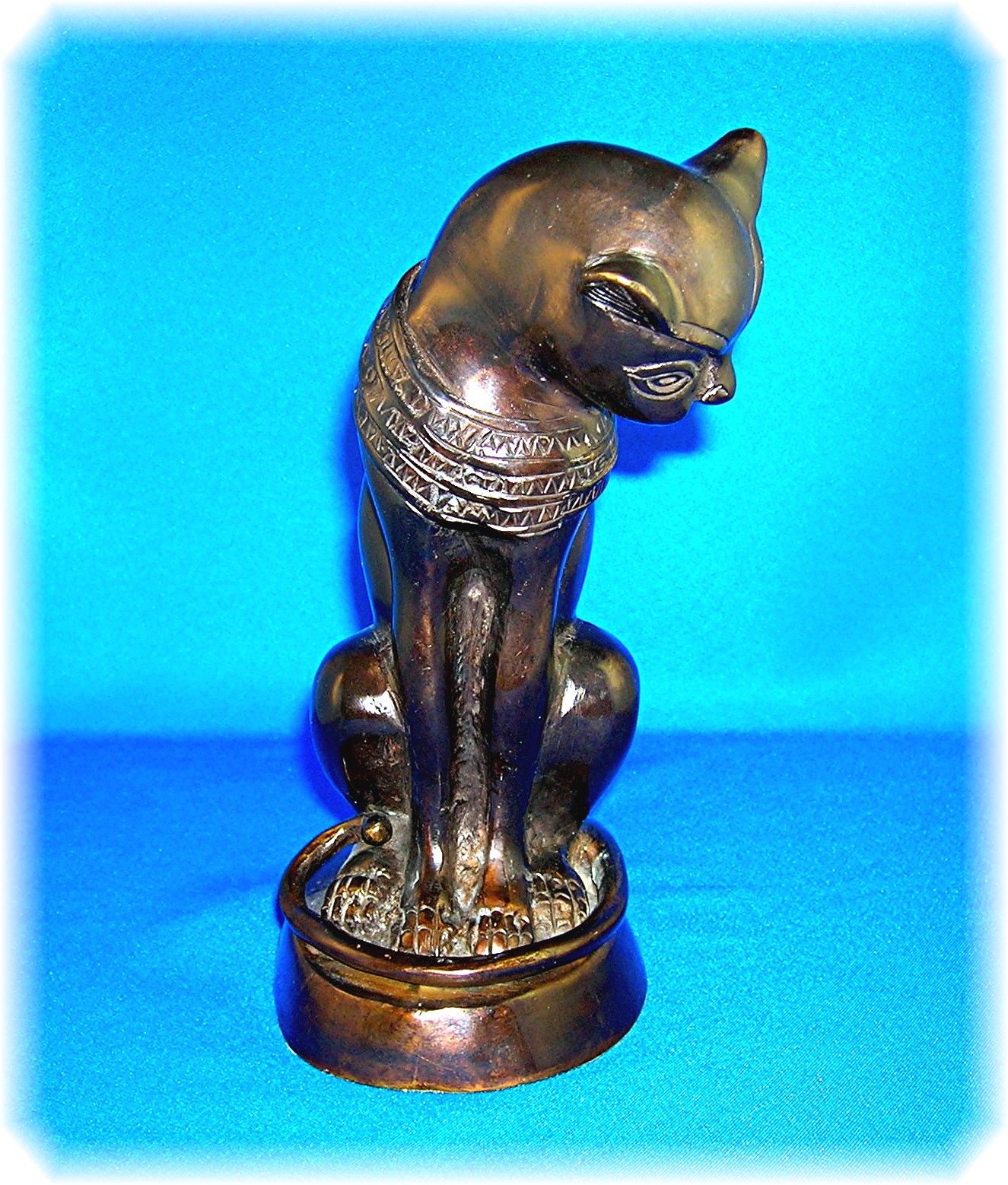 Cat Figure Bronze Siamese Ornament USA