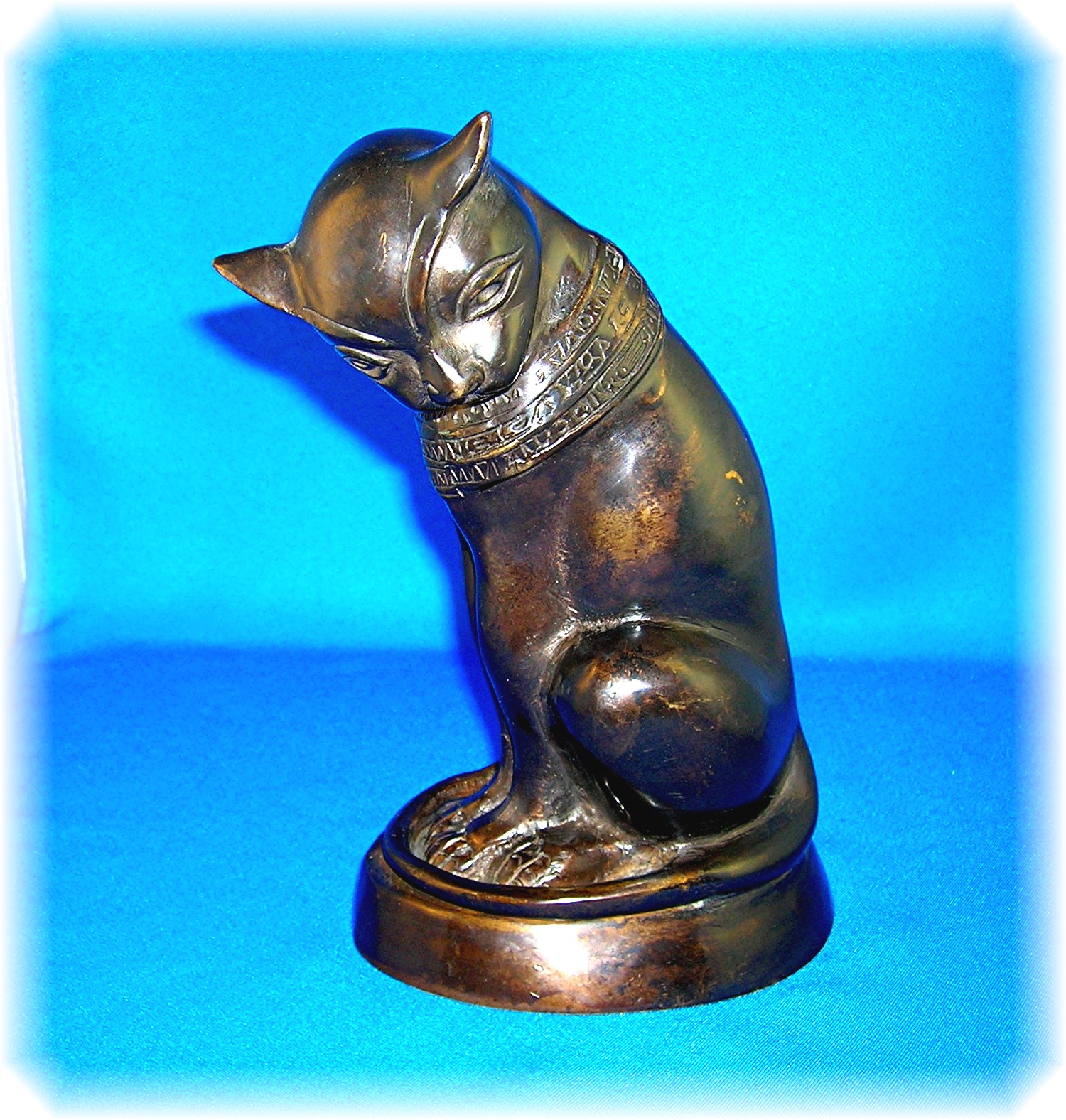 Cat Figure Bronze Siamese Ornament USA