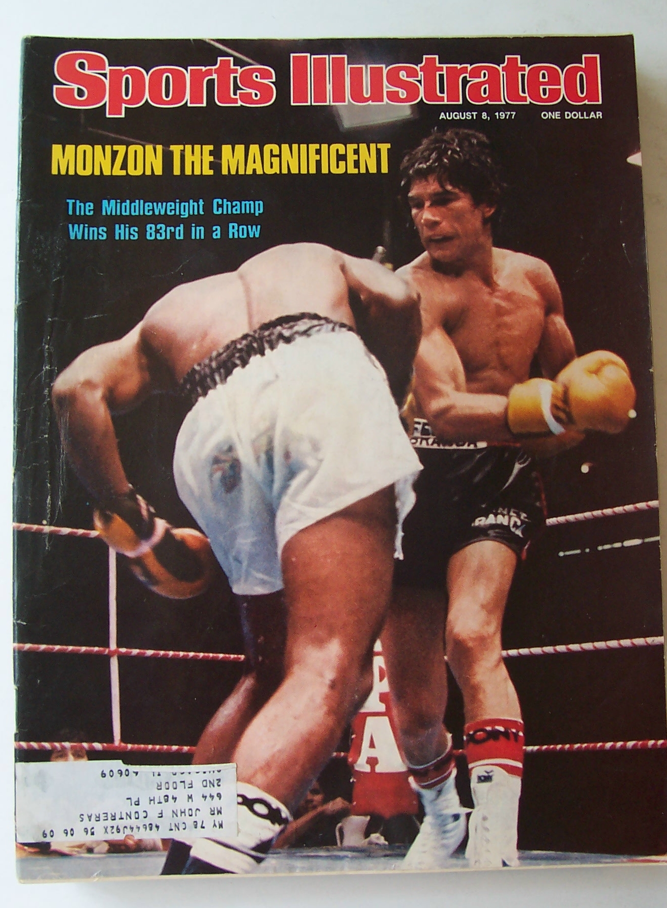 Sports Illustrated Magazine-August 8, 1977-Monzon Wins