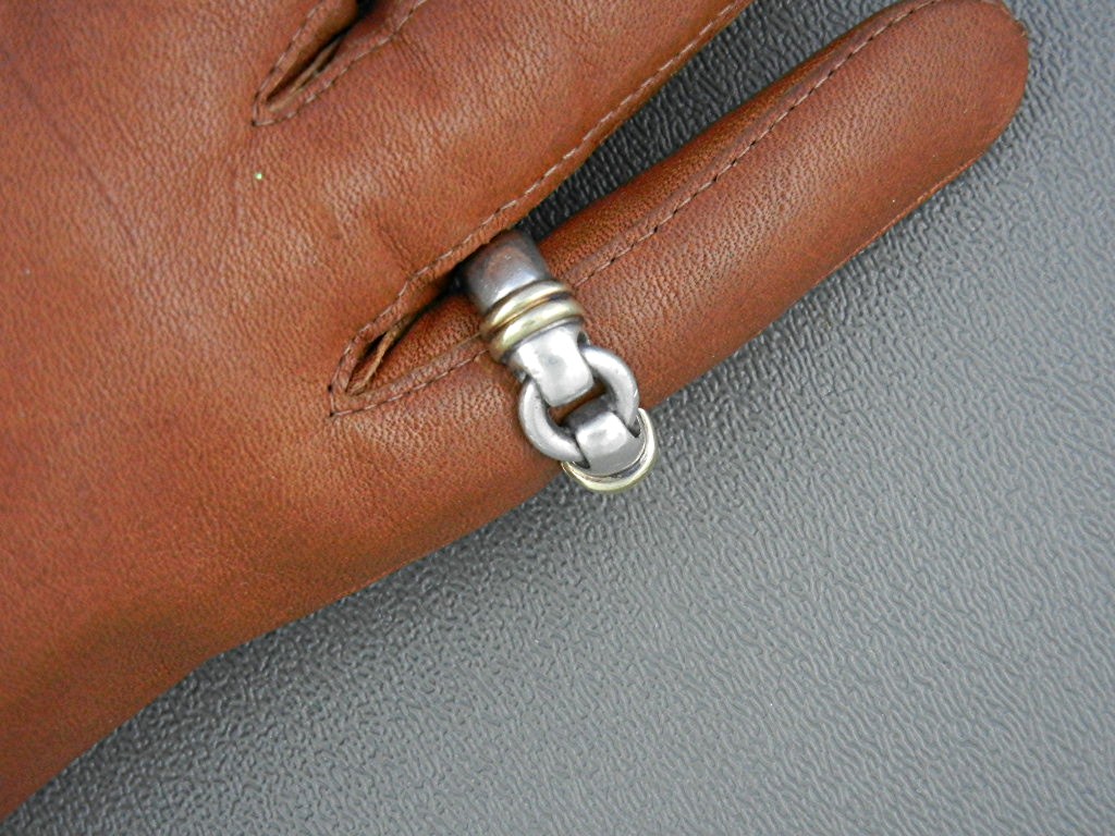 Ring TIFFANY & Co. Italy Sterling Silver Gold Accent