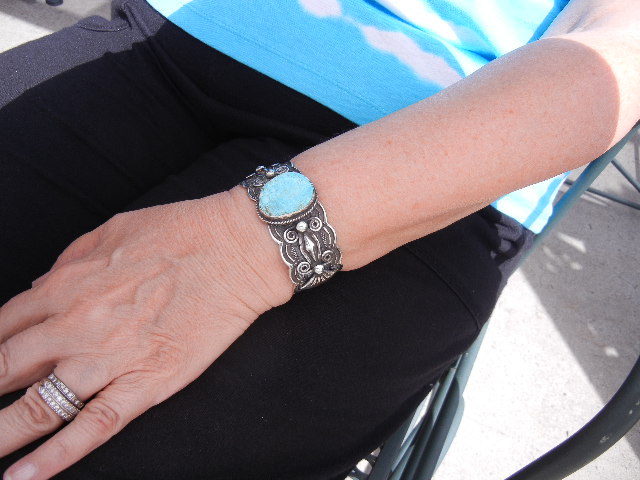 DARREL CADMAN Bracelet  Sterling Silver Turquoise USA