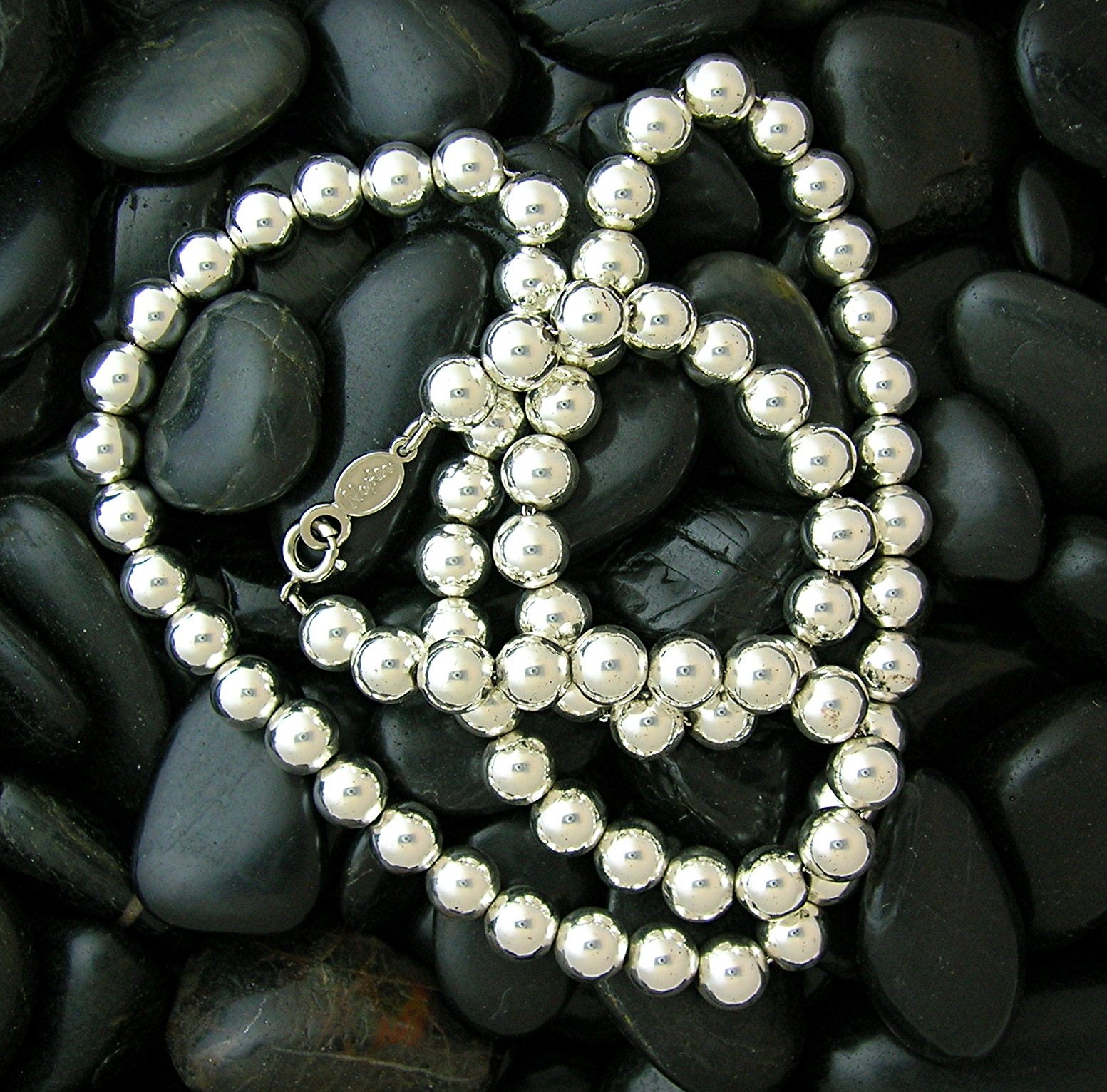 Napier Silver Bead Necklace