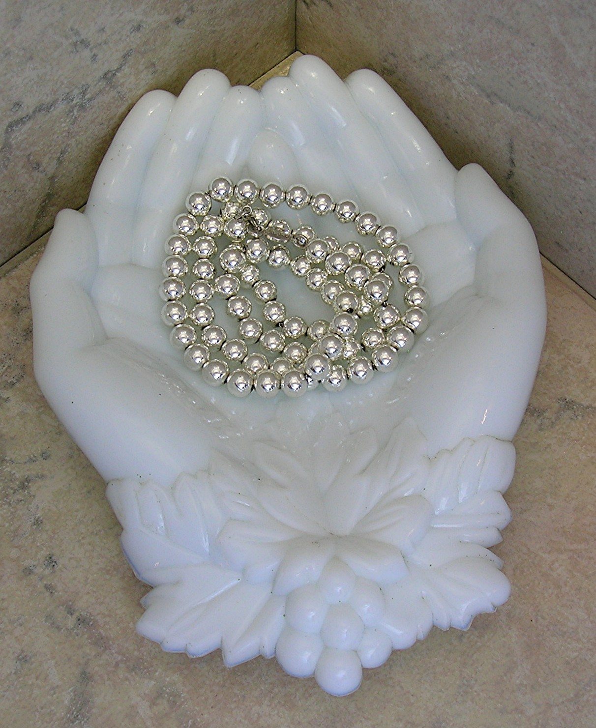 Napier Silver Bead Necklace