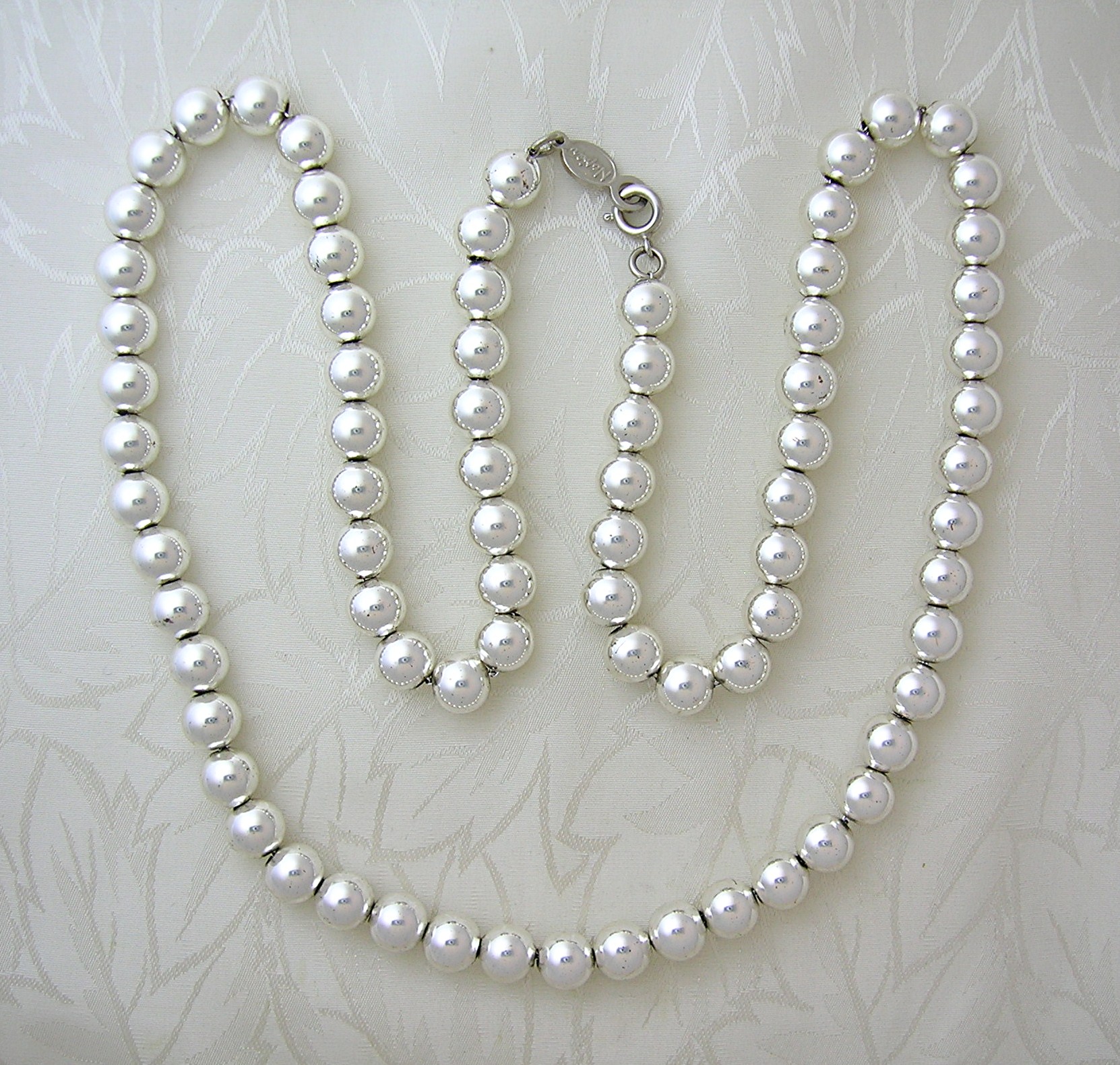 Napier Silver Bead Necklace