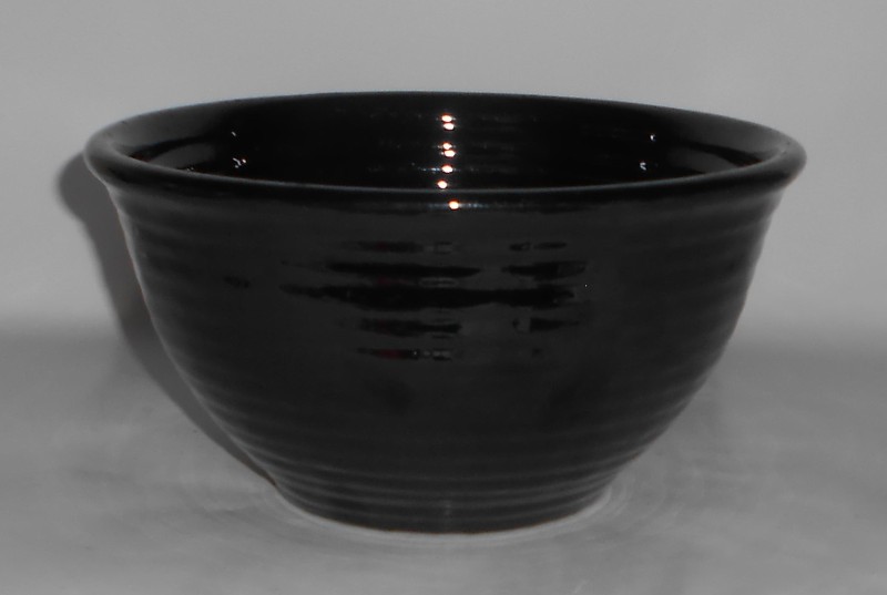 VINTAGE Bauer Pottery Ring Ware #18 BLACK Mixing Bowl