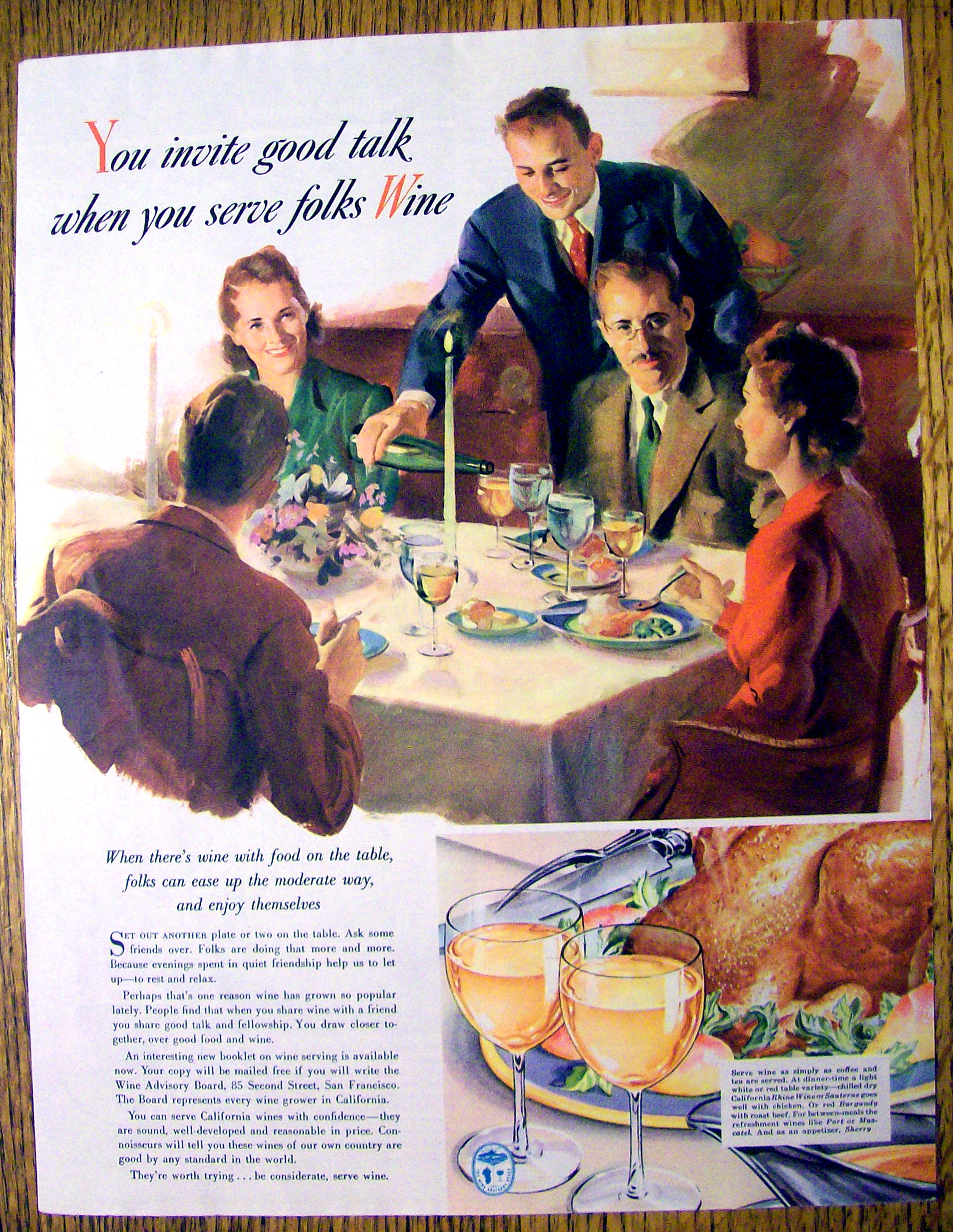 1941 Wine with a Casual Dinner Party with People