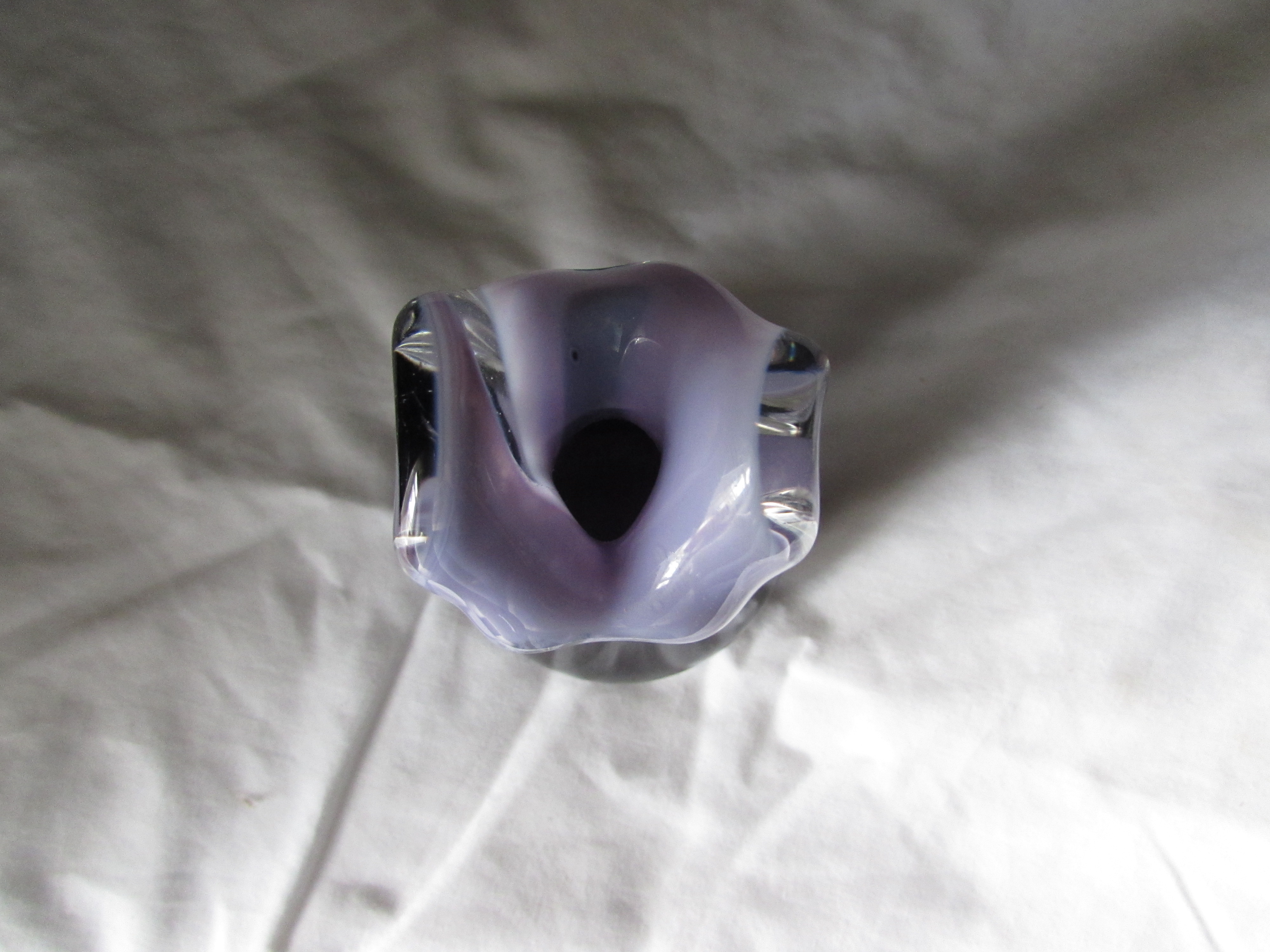 Blown Glass Vase signed J A Wilson 6 3/4 inch Height