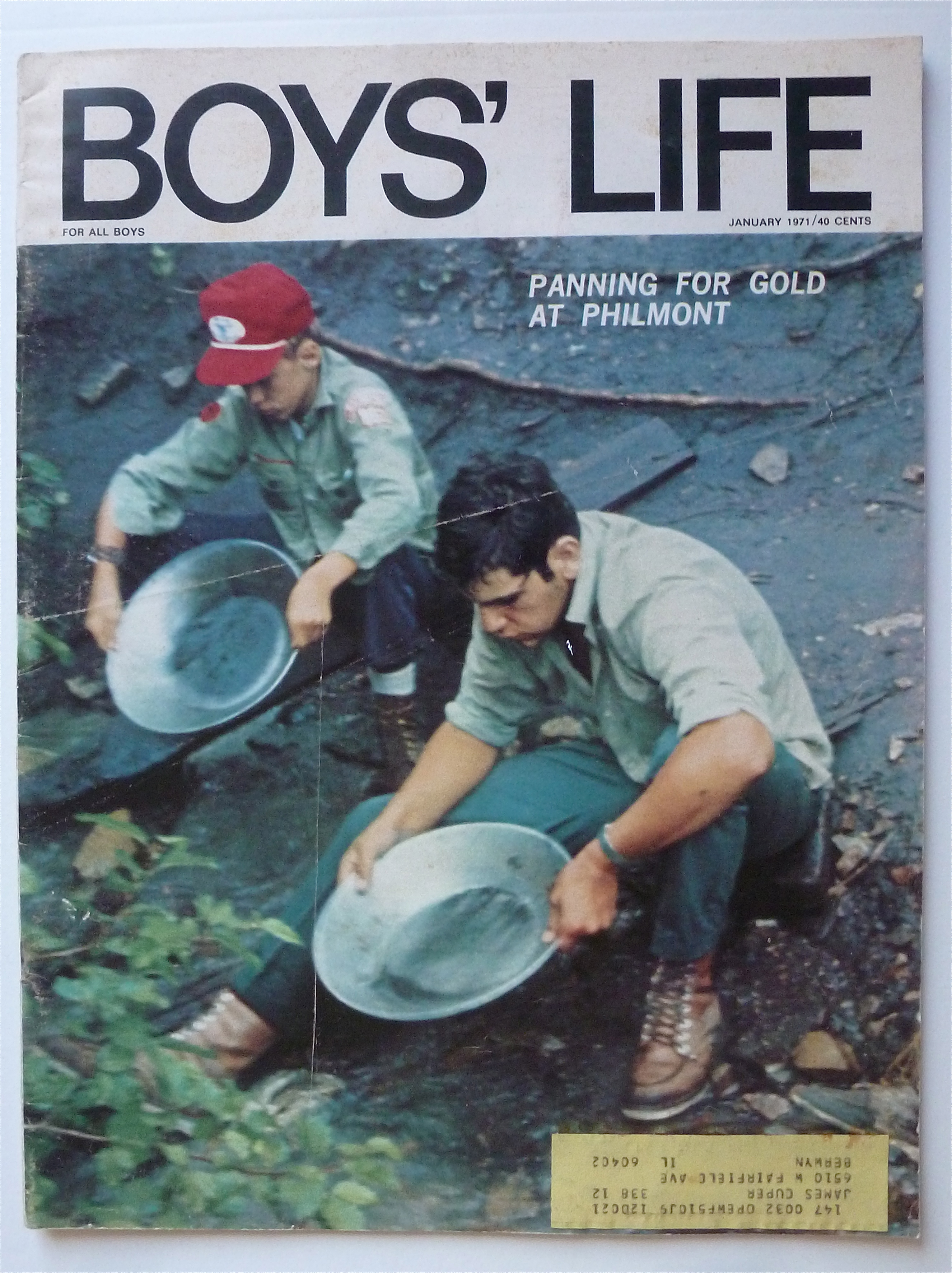 Boys Life Magazine January 1971 Panning For Gold